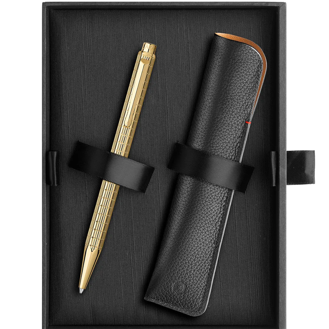 Caran d'Ache Ecridor Lights Ballpoint Pen & Leather Case Set