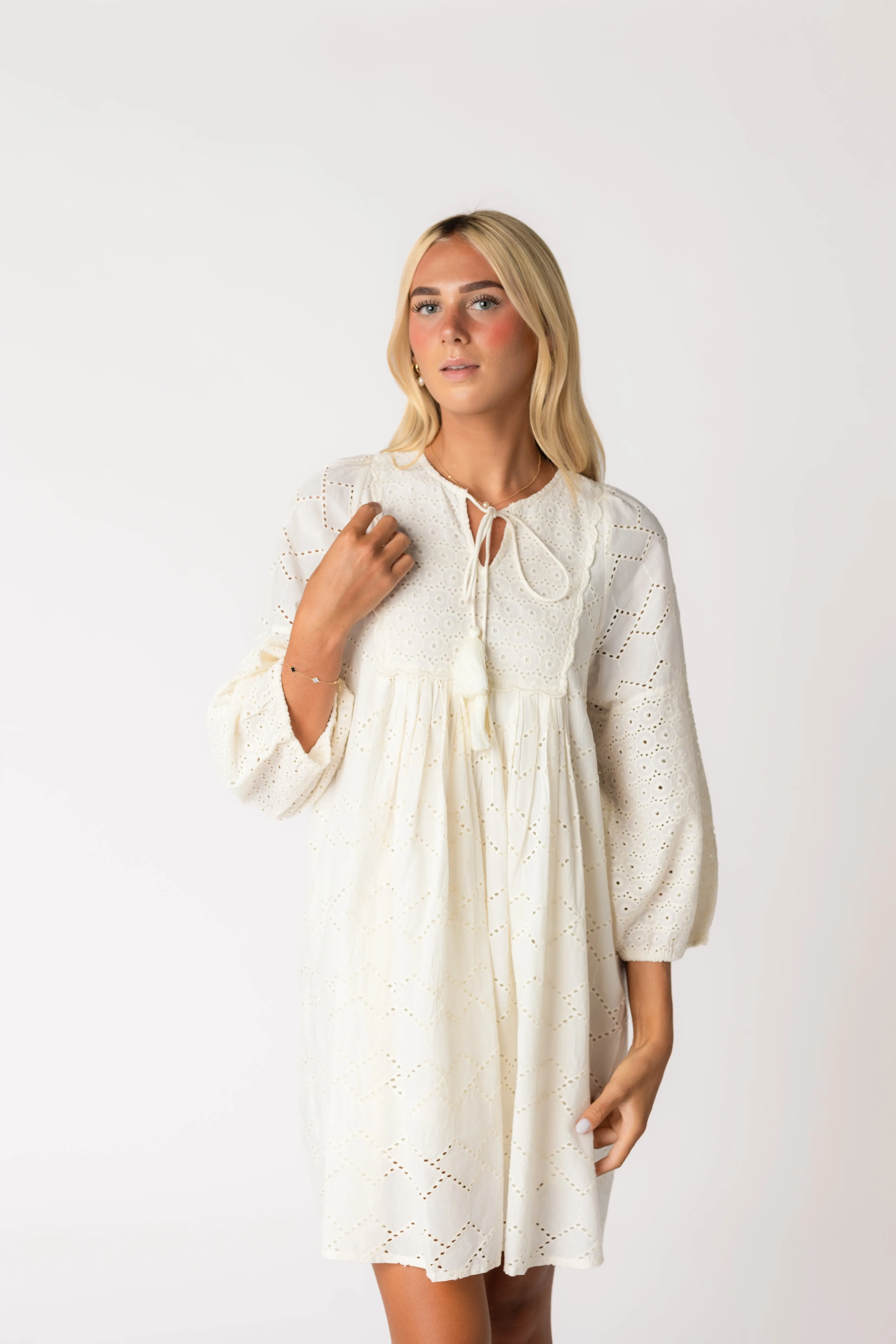 Citrus Cherish Eyelet Tunic