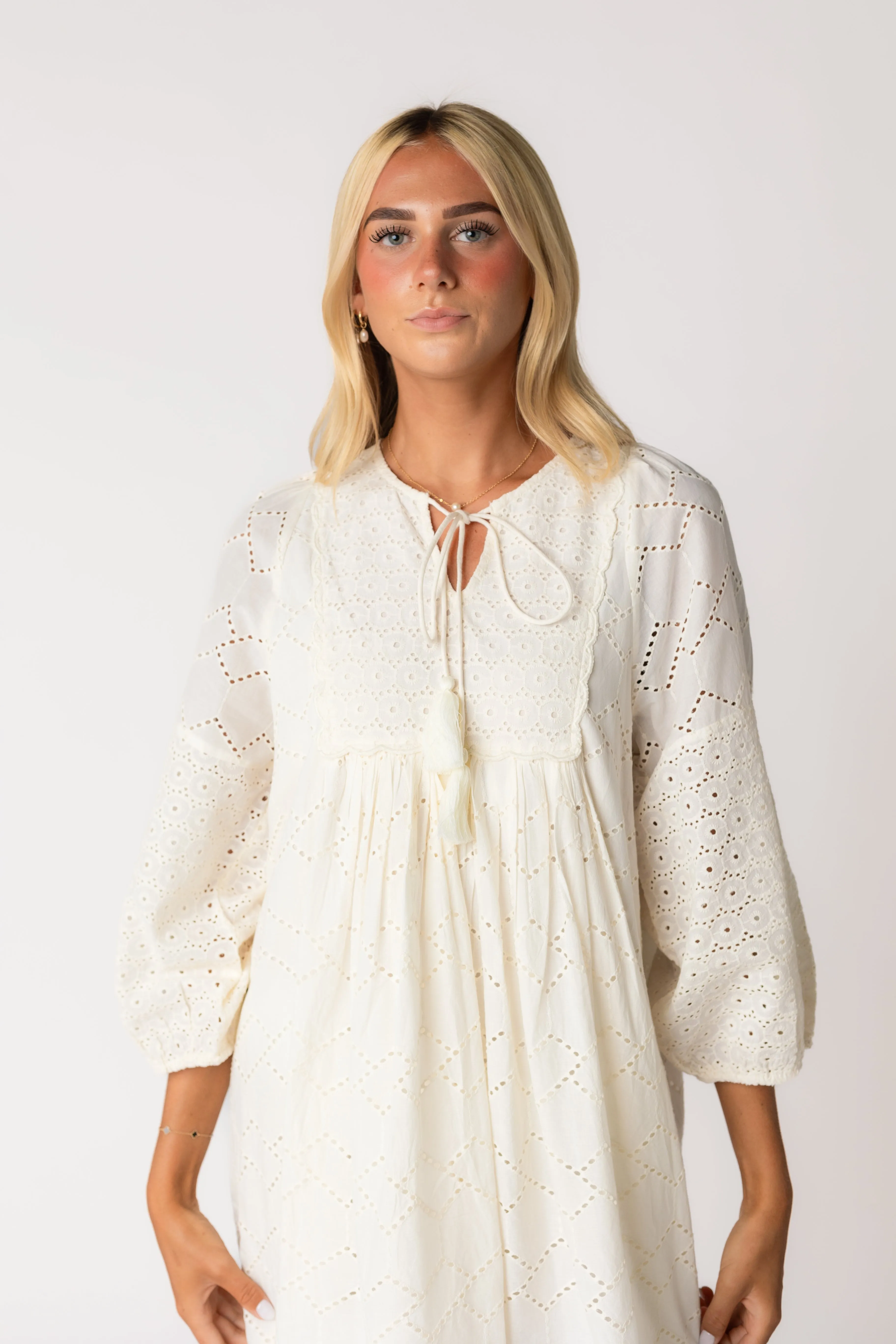 Citrus Cherish Eyelet Tunic