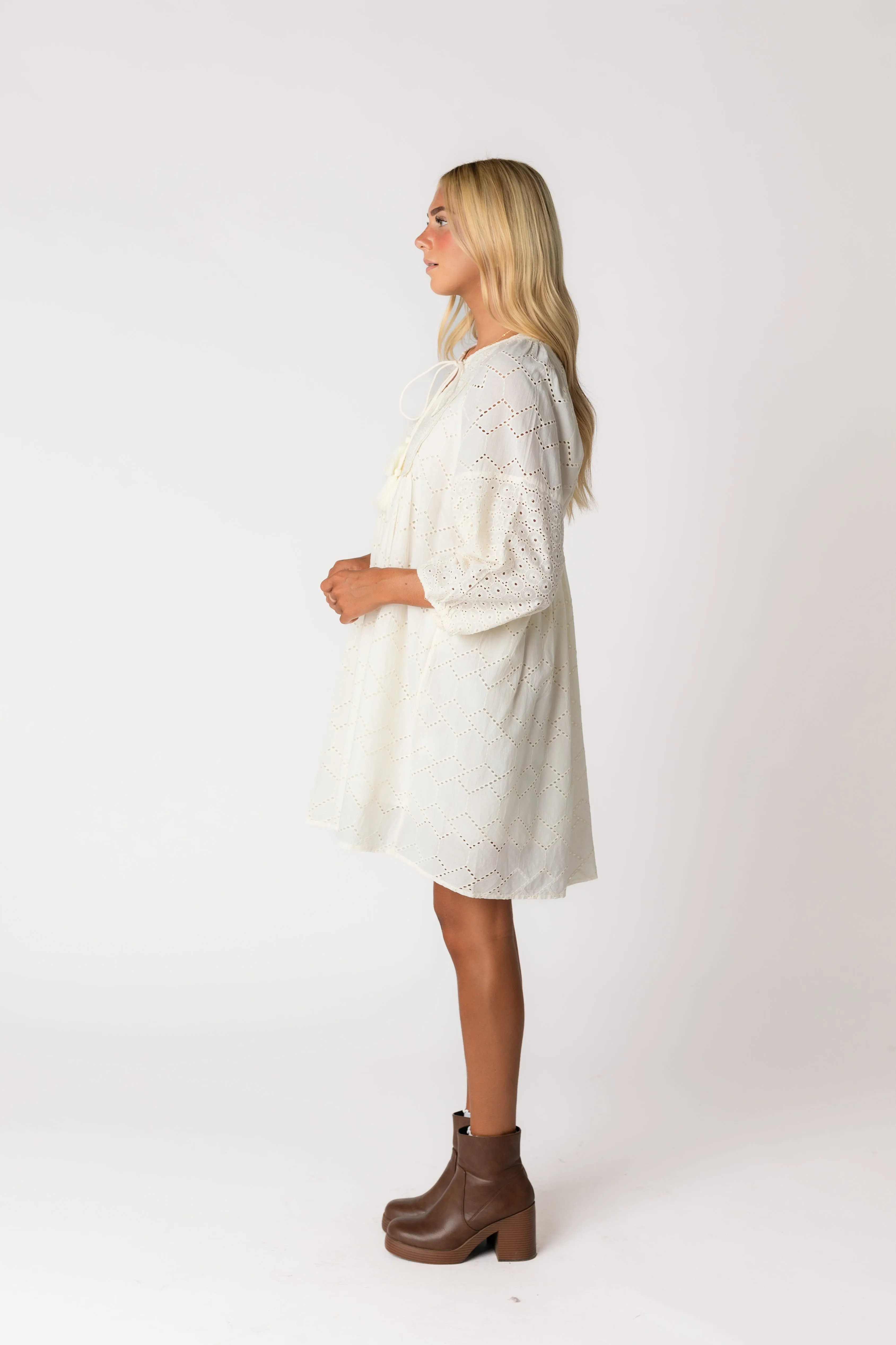 Citrus Cherish Eyelet Tunic