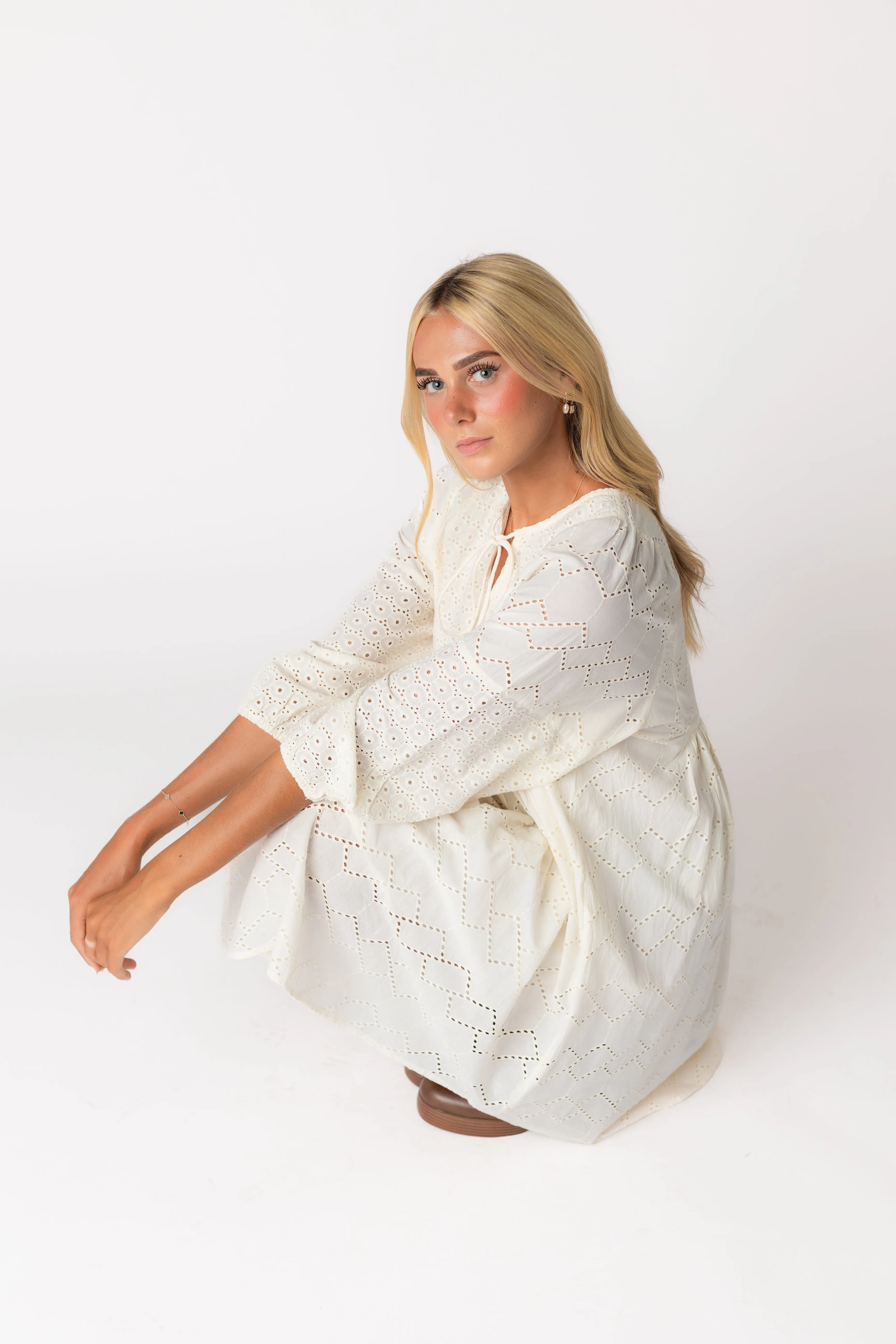 Citrus Cherish Eyelet Tunic