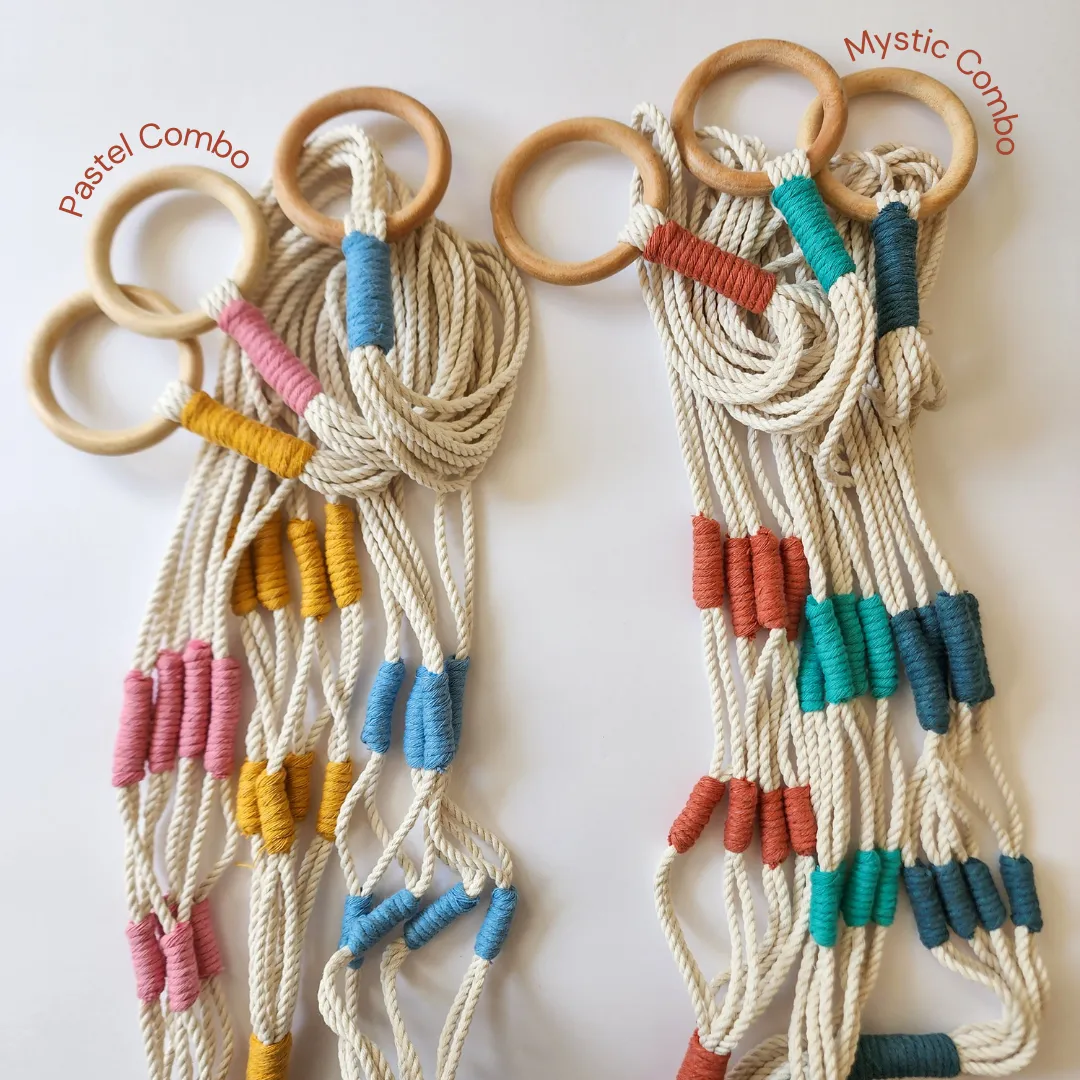 Color Block Plant Hangers, Handmade Macrame Plant Accessory WHOLESALE