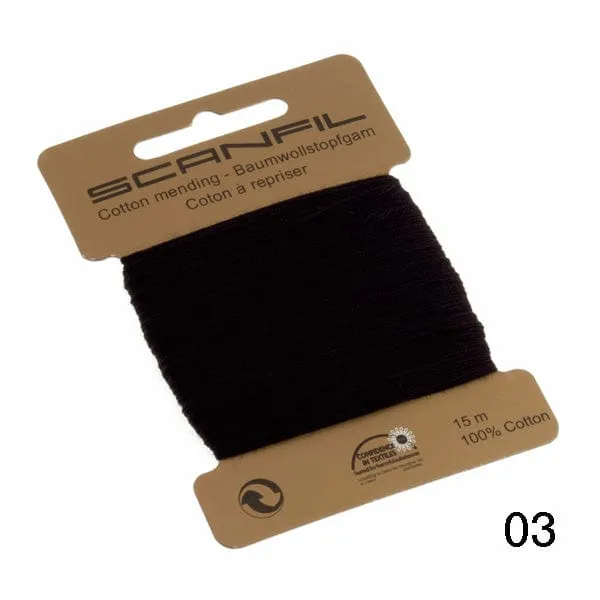 Cotton Scanfil Mending | Darning Thread, Various Colours