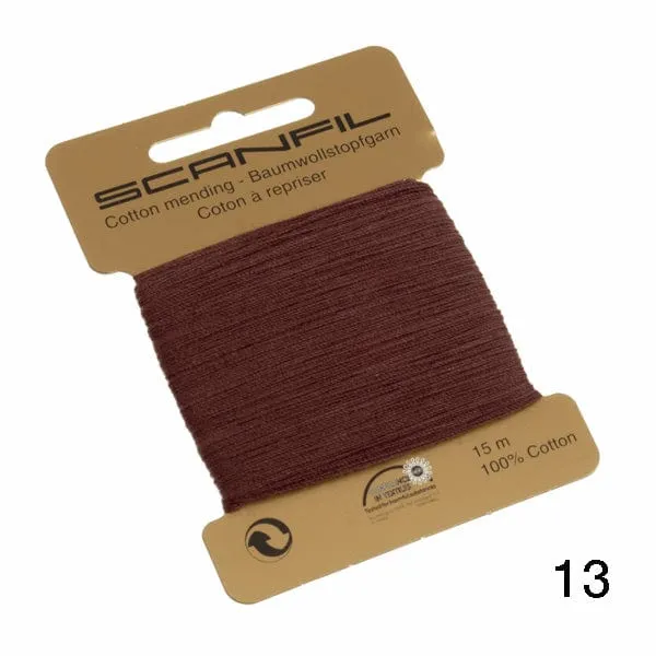 Cotton Scanfil Mending | Darning Thread, Various Colours