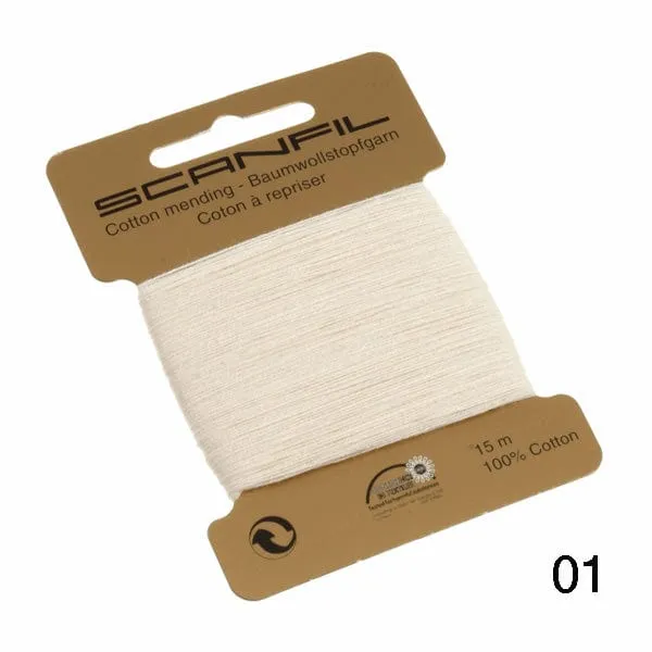 Cotton Scanfil Mending | Darning Thread, Various Colours