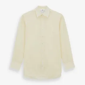 Cream Cotton Shirt with T&A Collar and 3-Button Cuffs