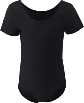 Dancina Short Sleeve Ballet Leotard for Girls Ages 2-10 (Cotton)