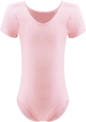 Dancina Short Sleeve Ballet Leotard for Girls Ages 2-10 (Cotton)