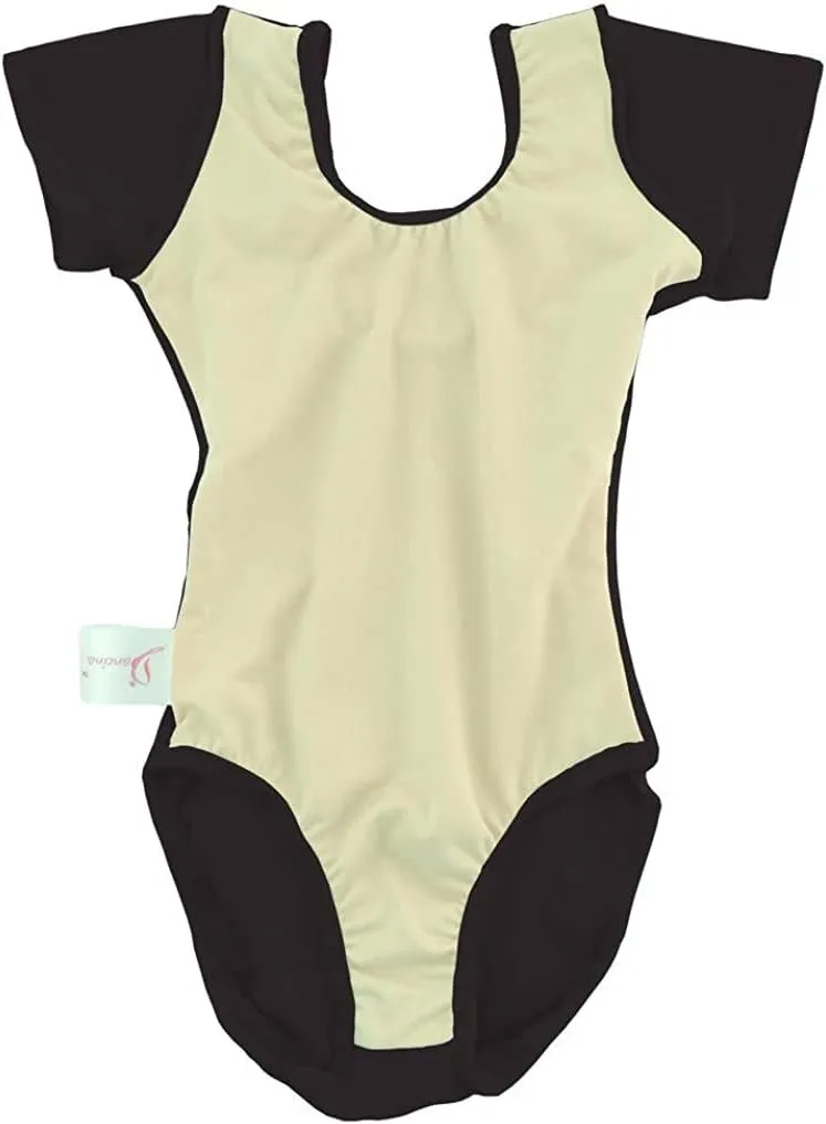 Dancina Short Sleeve Ballet Leotard for Girls Ages 2-10 (Cotton)