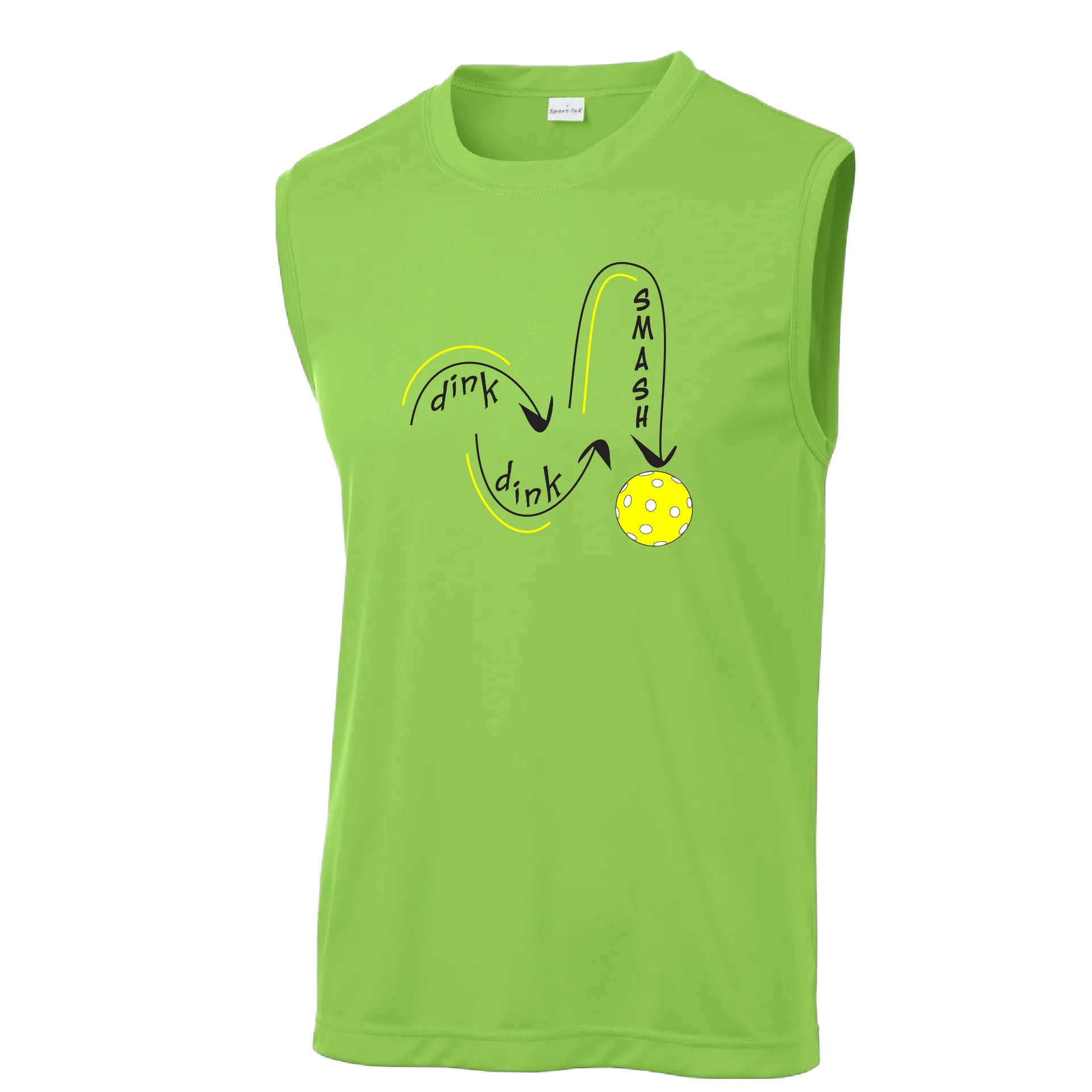 Dink Dink Smash | Clearance Men’s Sleeveless Pickleball Shirt | 100% Polyester