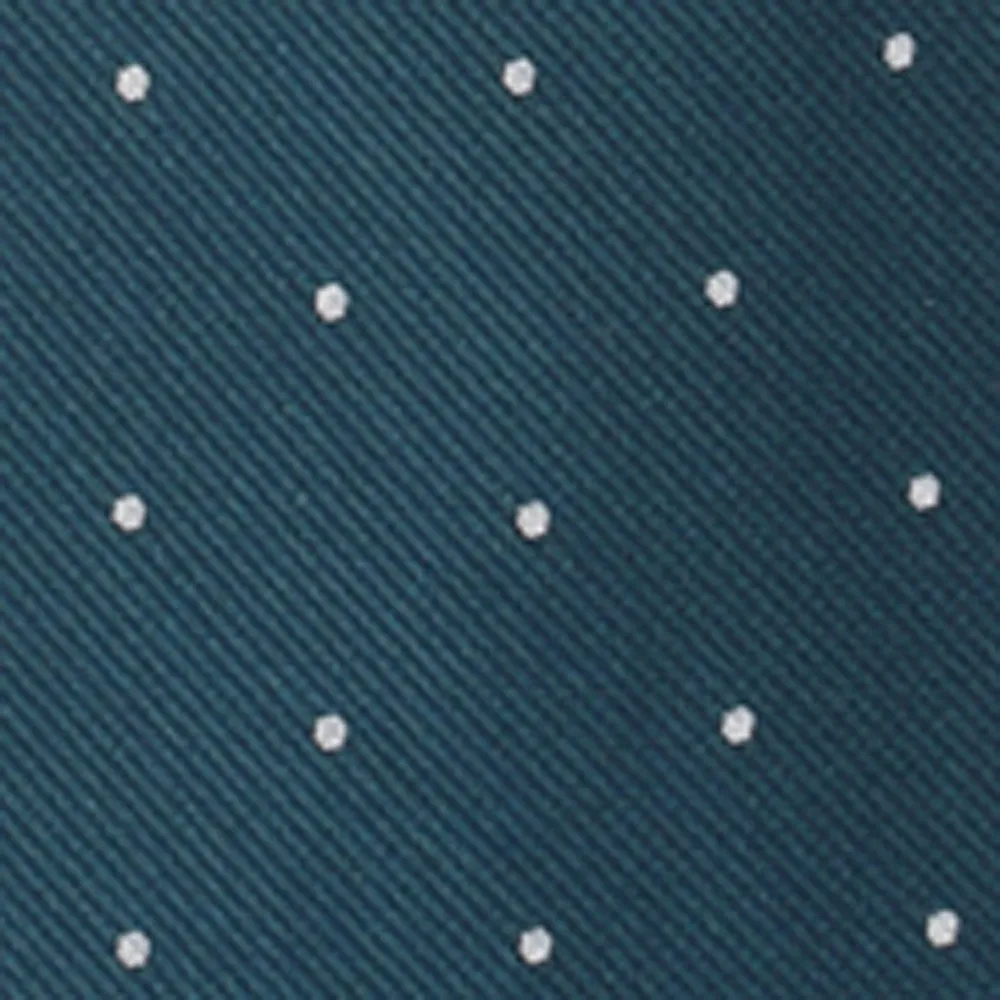 Dotted Report Teal Tie