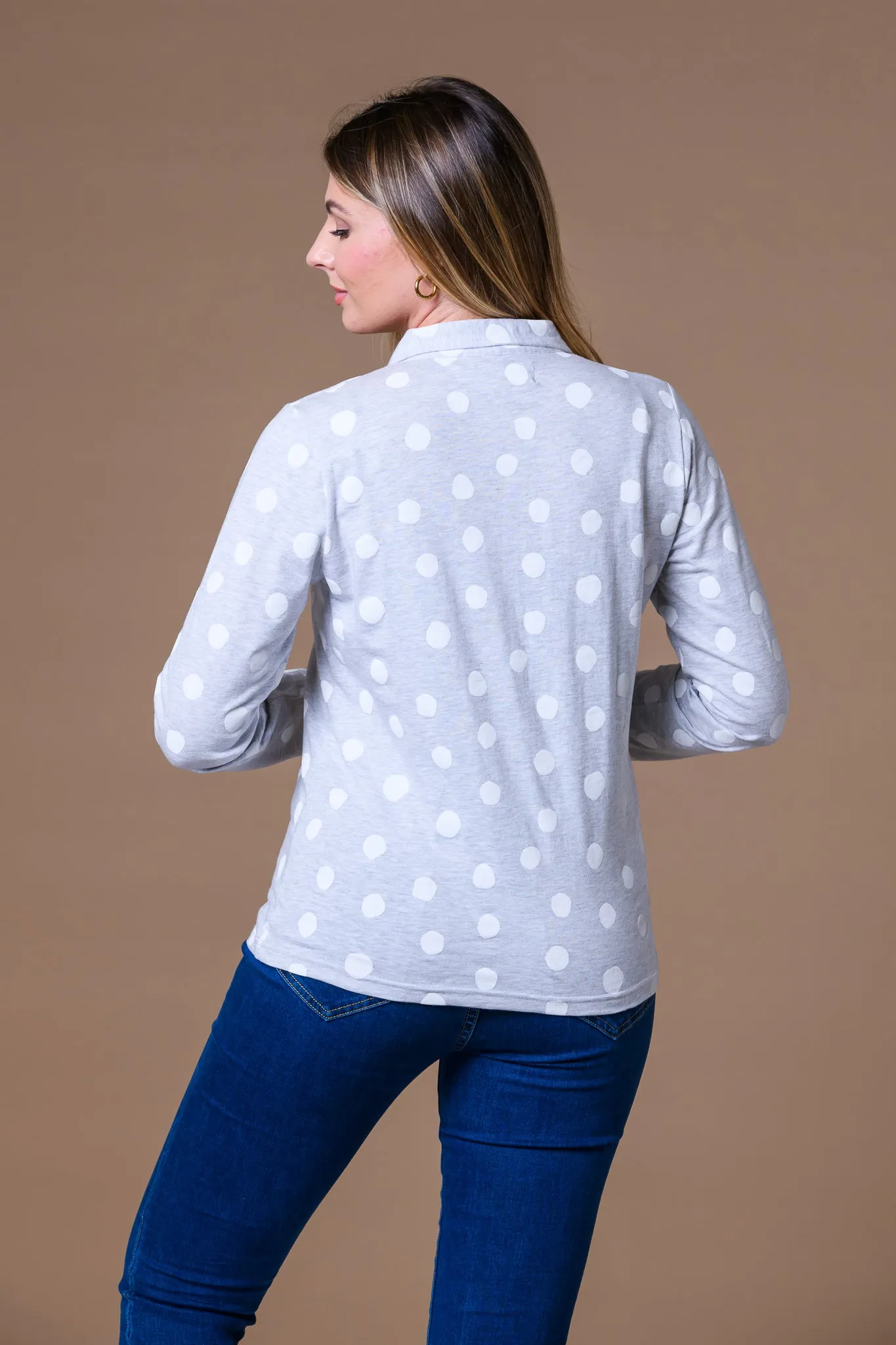 Dotted Self collar tee