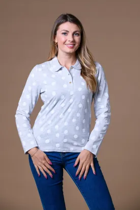 Dotted Self collar tee