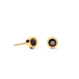 Earrings Sparkling Dots gold-black