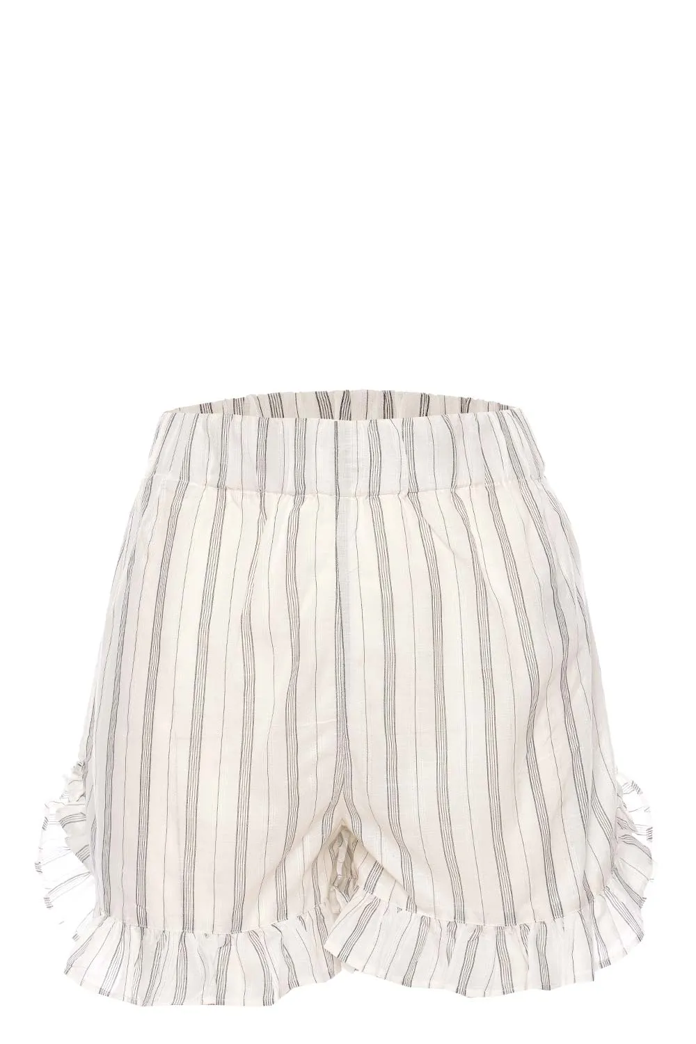 Egret Light Stripe Cotton Shorts