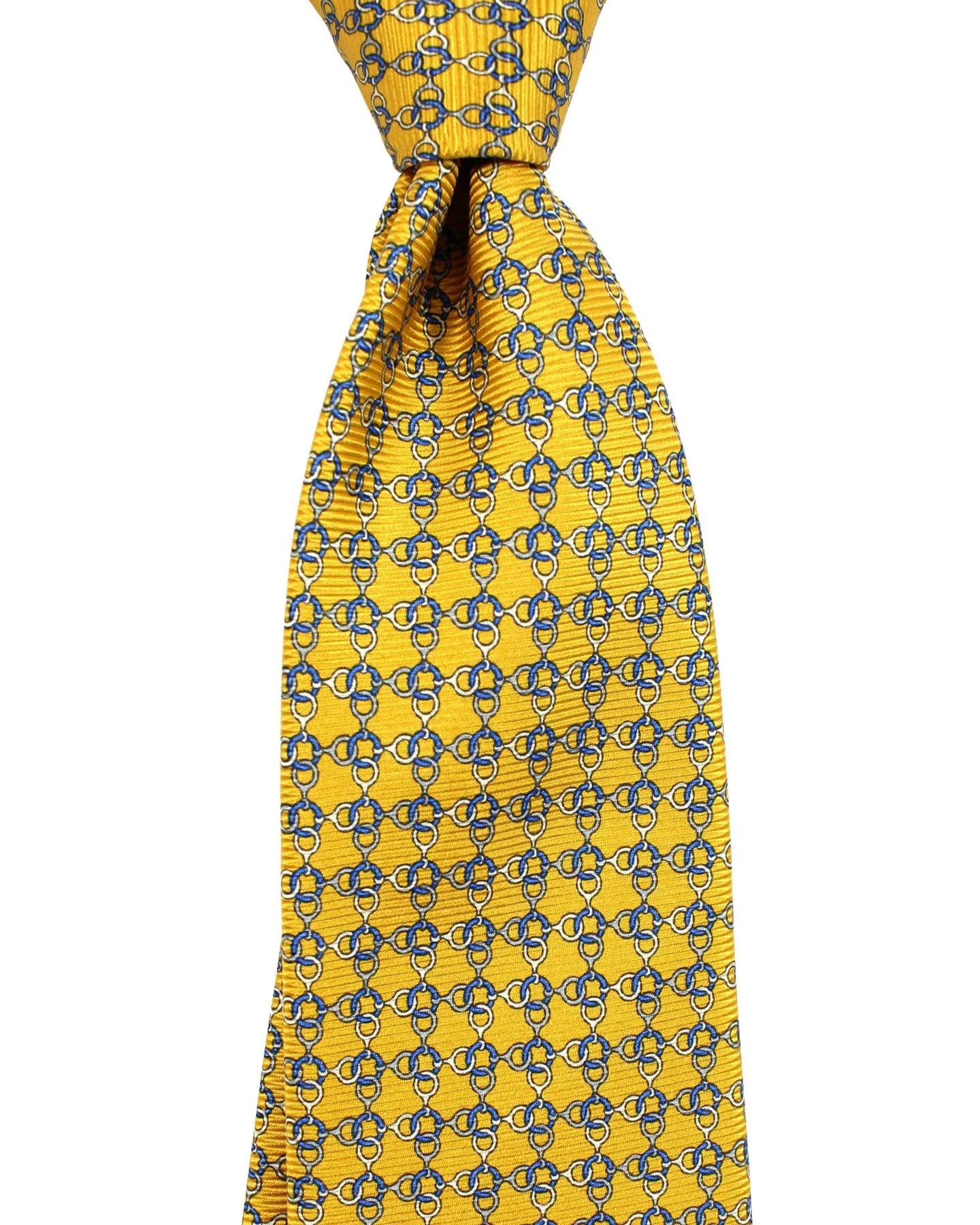 Ermenegildo Zegna Silk Tie Orange Geometric Design