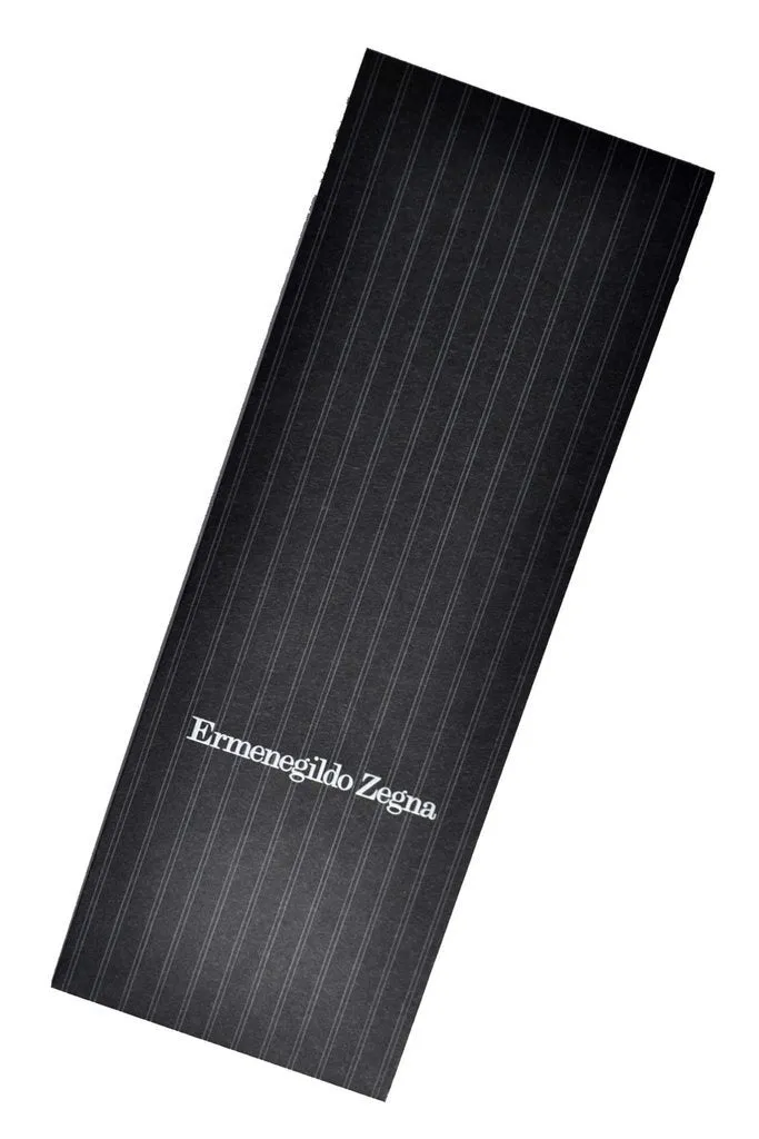 Ermenegildo Zegna Silk Tie Orange Geometric Design
