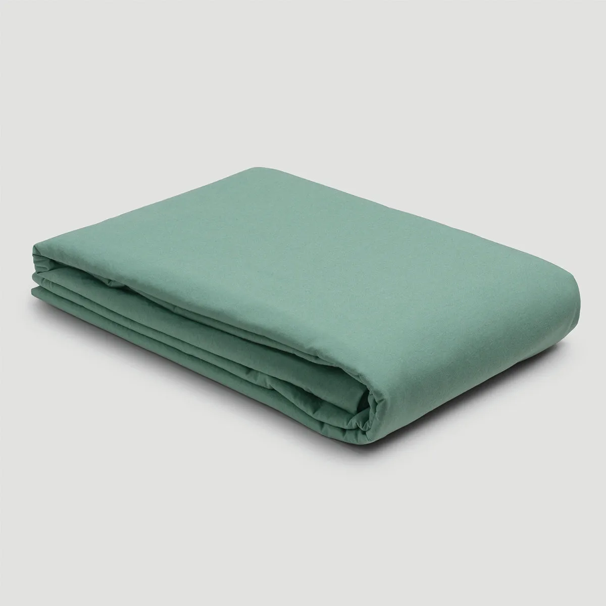 Faded Jade Washed Cotton Percale Duvet Cover