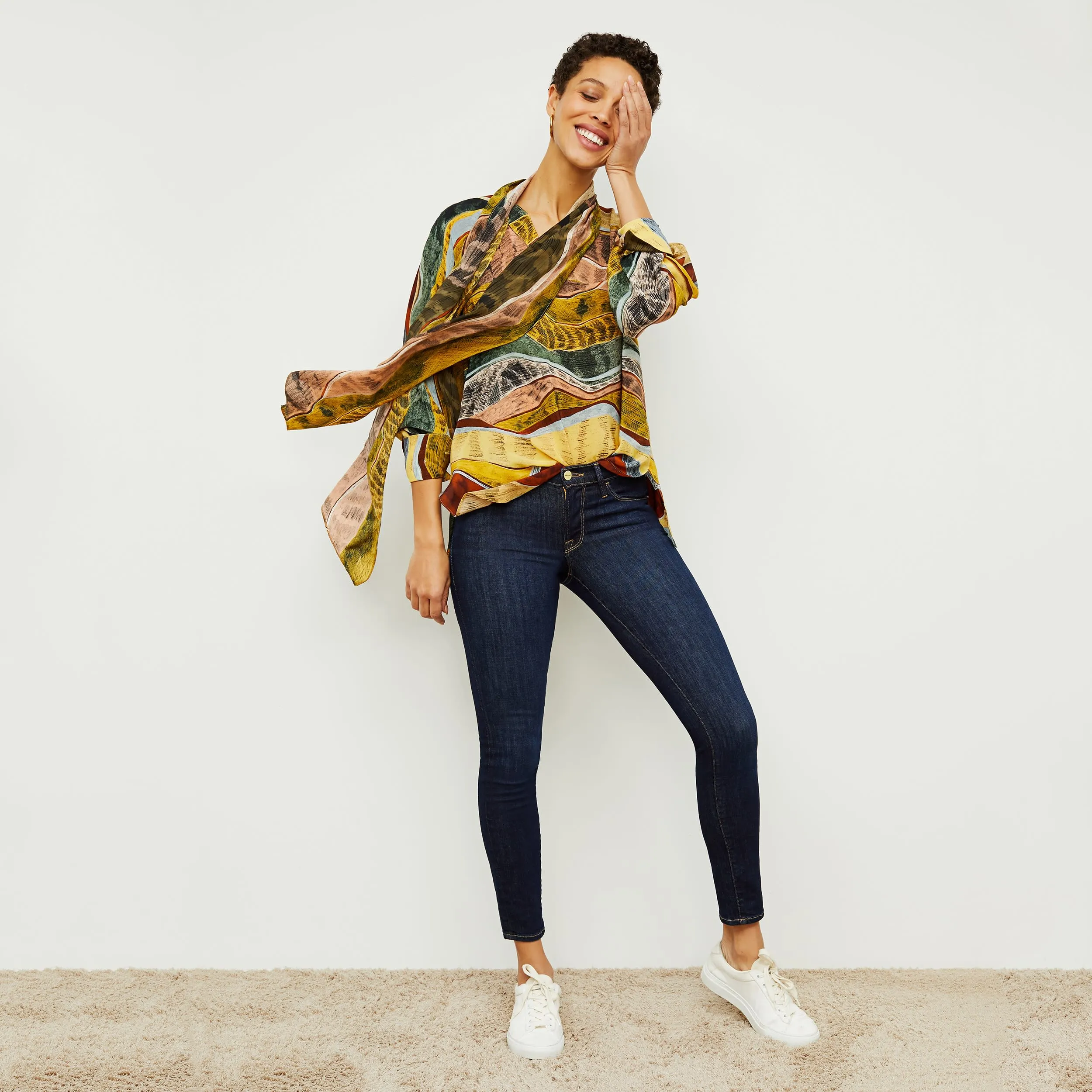 Fiona Top - Silk Desert :: Multicolor