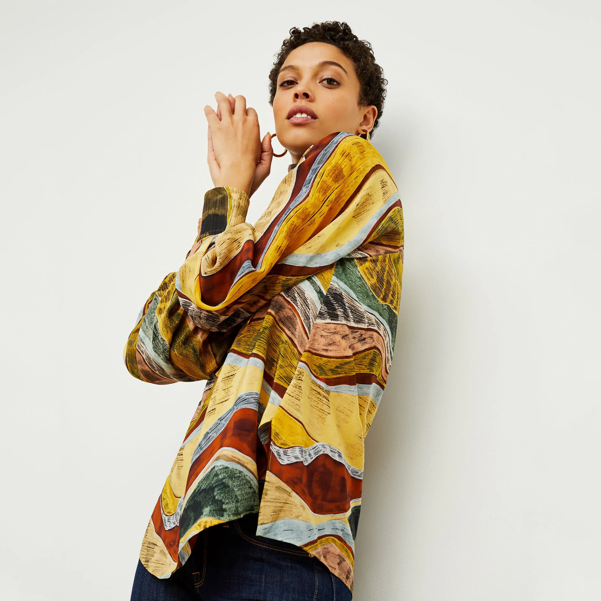 Fiona Top - Silk Desert :: Multicolor