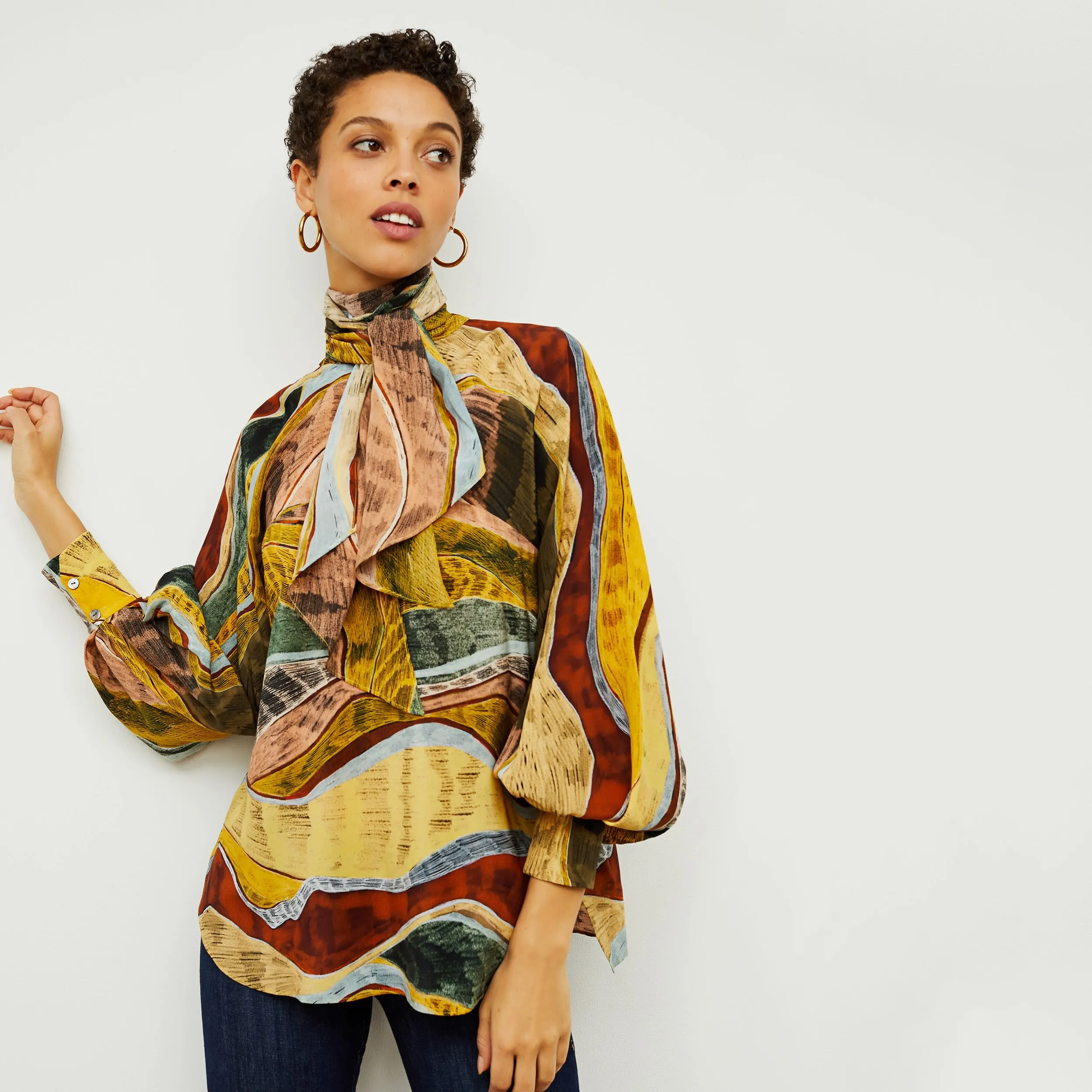 Fiona Top - Silk Desert :: Multicolor