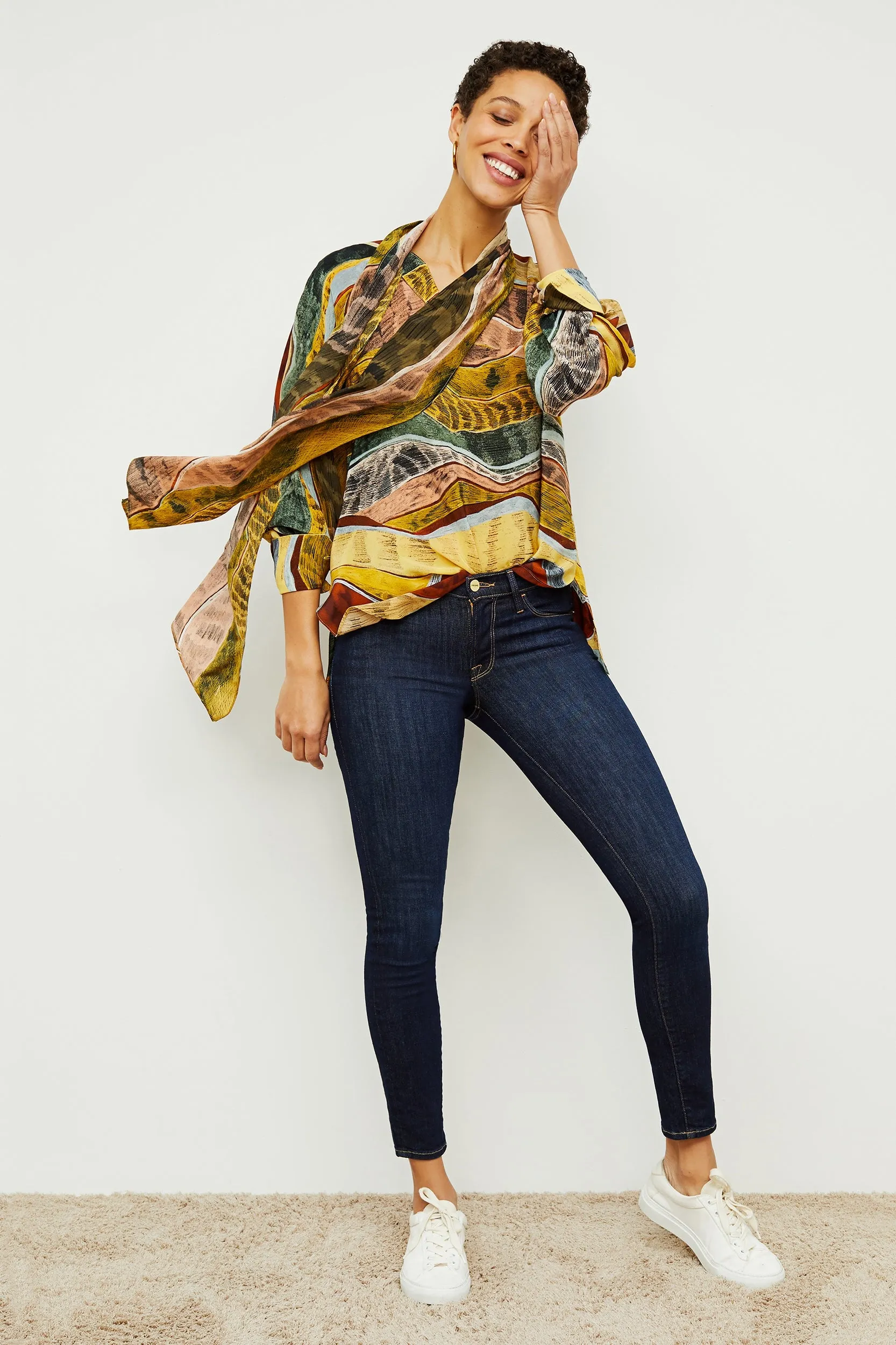 Fiona Top - Silk Desert :: Multicolor