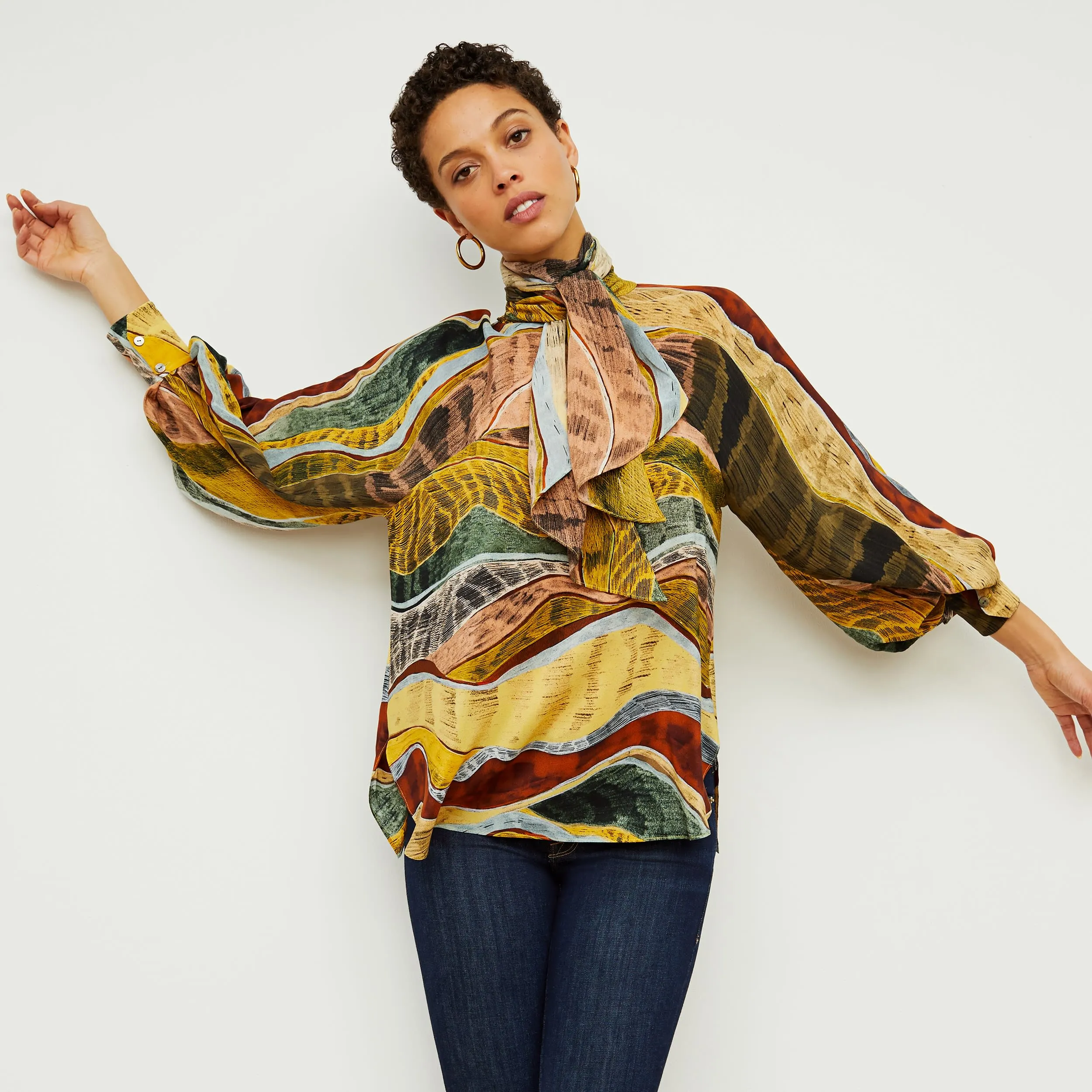 Fiona Top - Silk Desert :: Multicolor