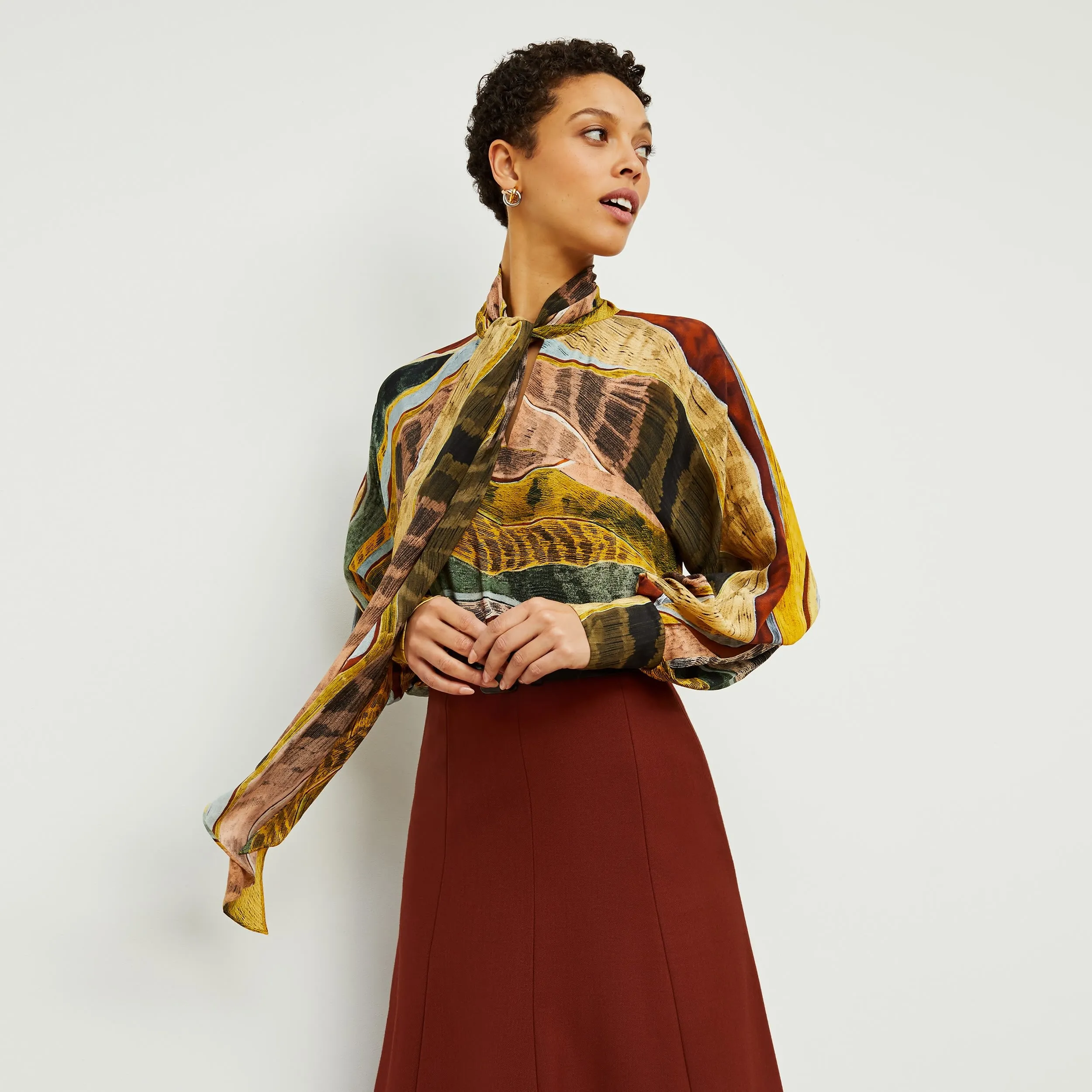 Fiona Top - Silk Desert :: Multicolor