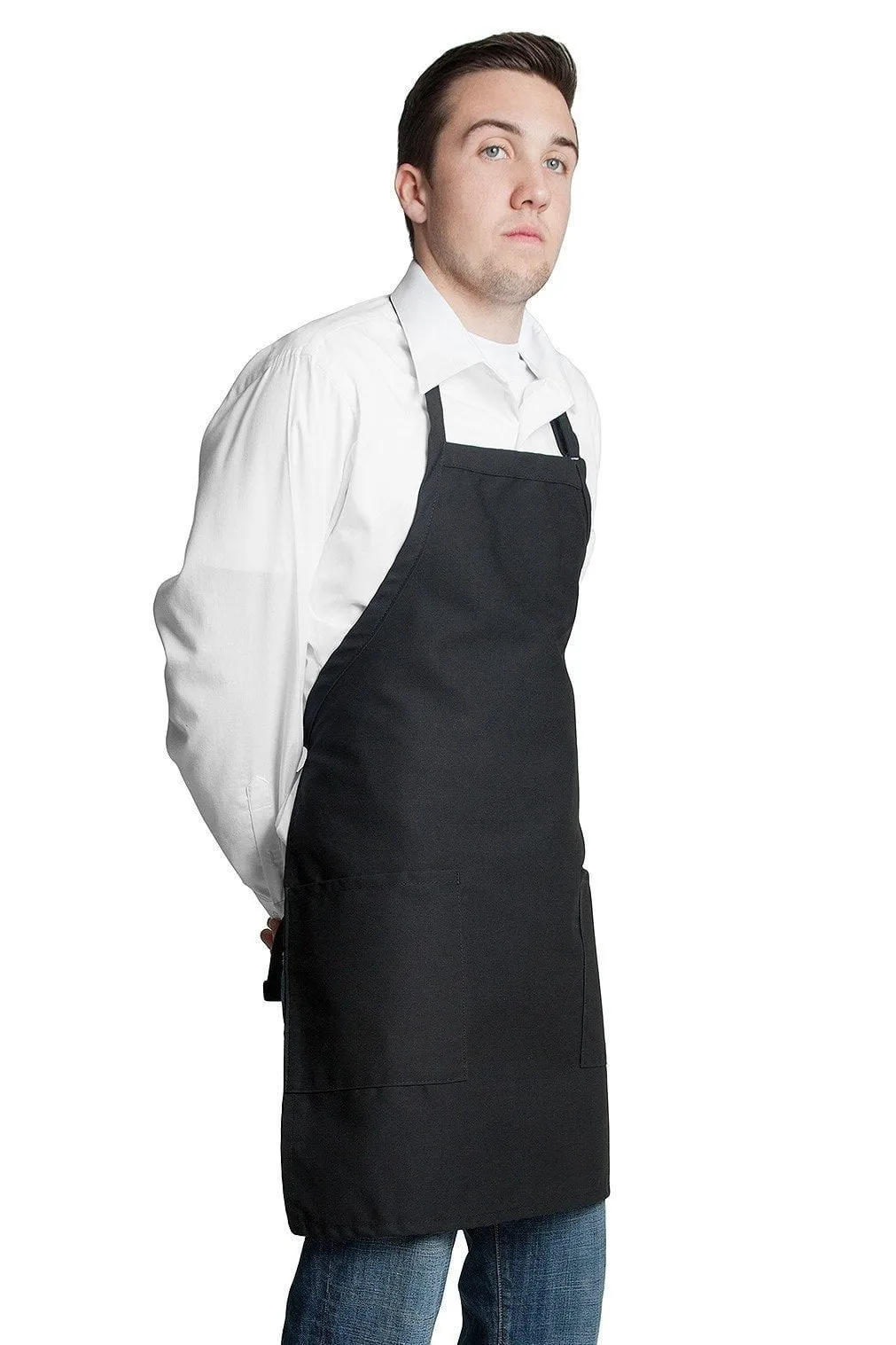 Fiumara Apparel Bib Apron w/ 2 Pockets 30"L x 24"W