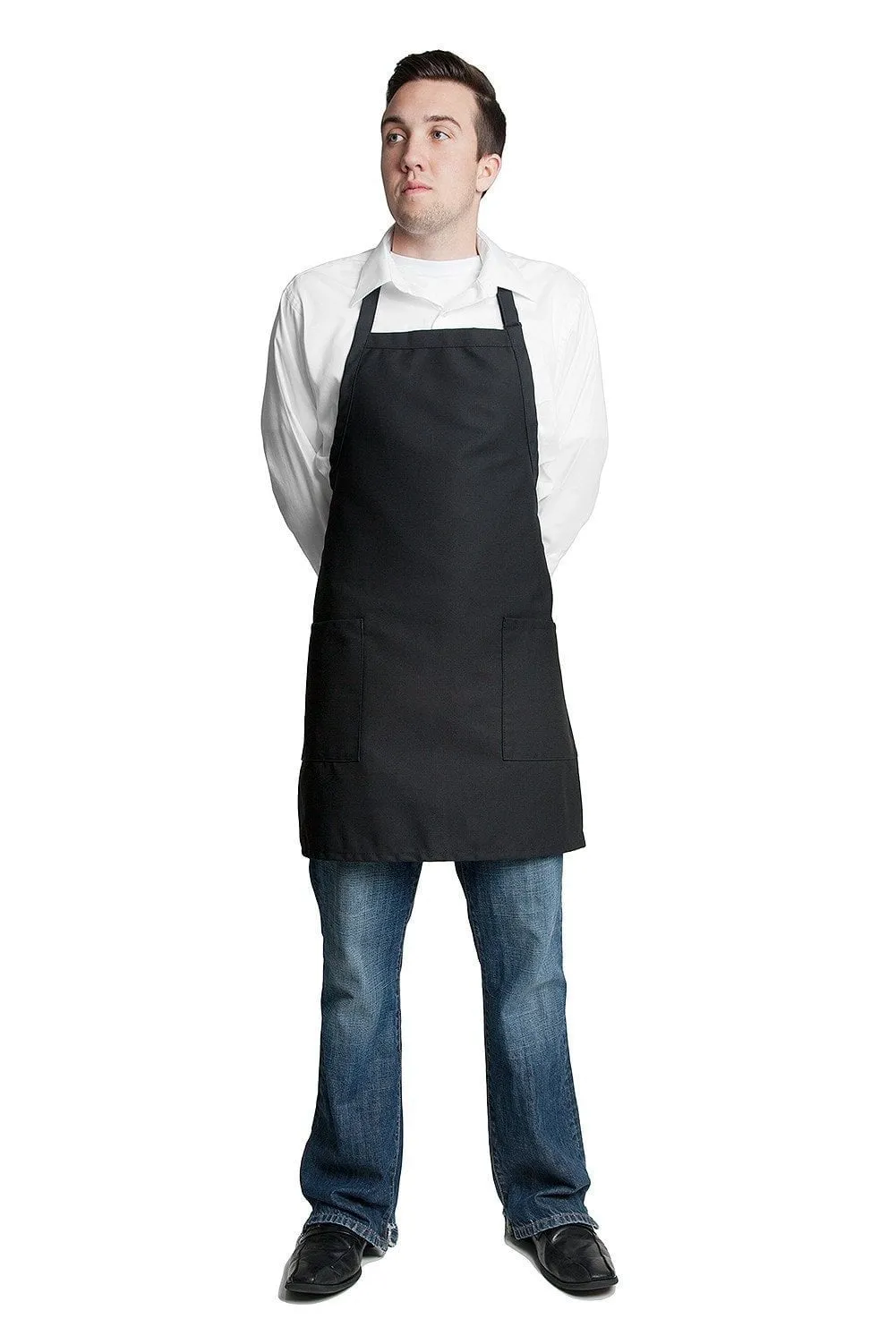 Fiumara Apparel Bib Apron w/ 2 Pockets 30"L x 24"W