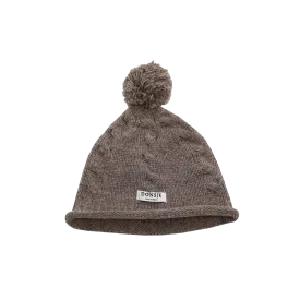 Fofo Merino Wool Hat | Dark Taupe Melange