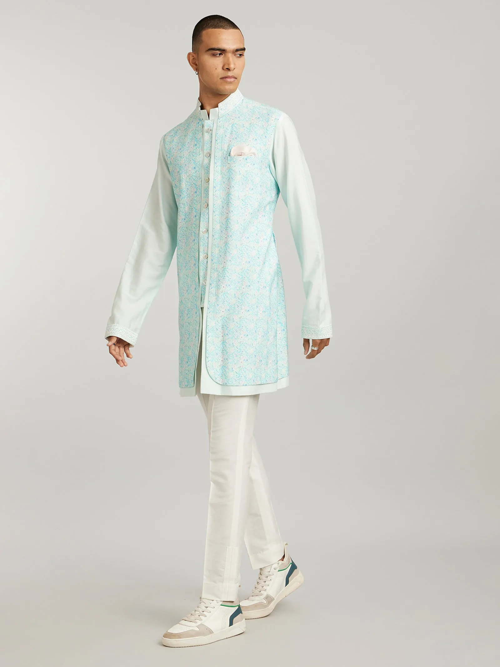 Foliage Layered Kurta Set - Santos
