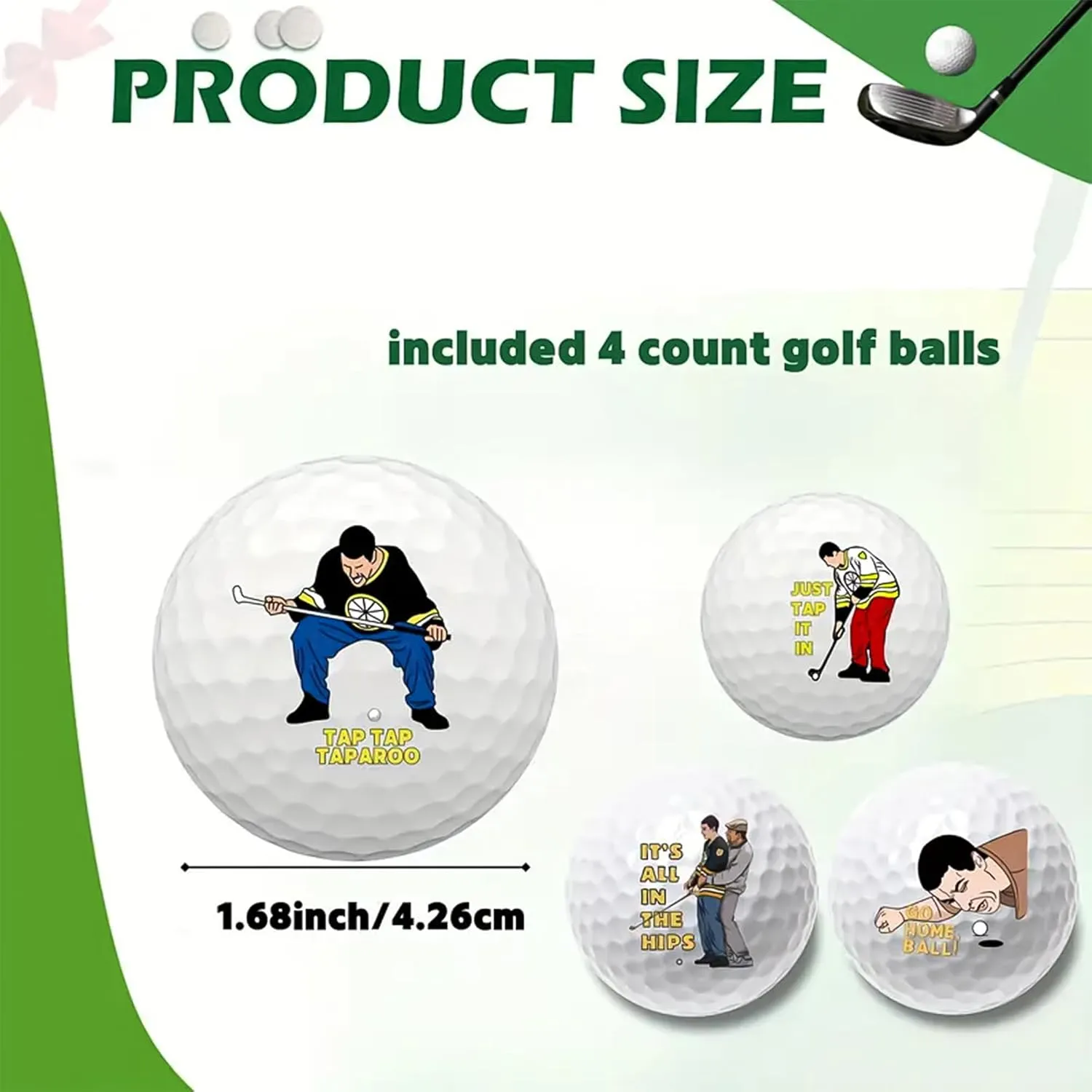 Funny Golf Balls for Men Adult Humor Trick Novelty Golfer Gift Set for Dad Boyfriend Coworkers Unique Professional Practice Balls for Golf Lover Perfect Fathers Day Christmas Birthday Gift