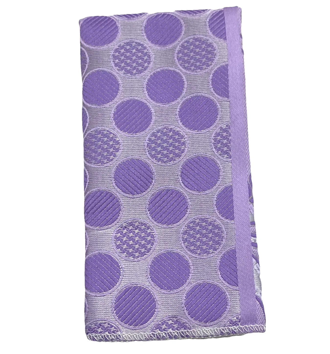 Gianfranco Tie and Handkerchief - Lilac Paisley Polka Dots T57