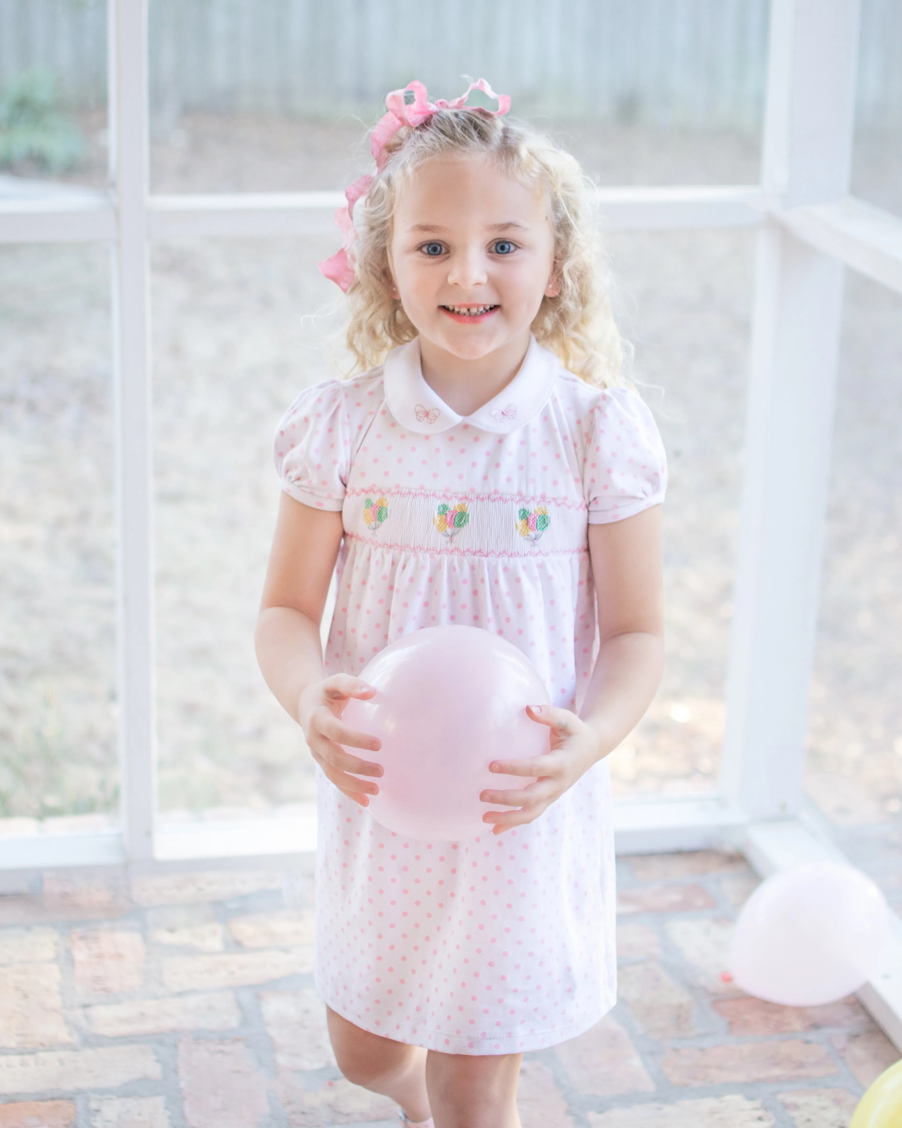 Girl's Smocked "Birthday" Dress