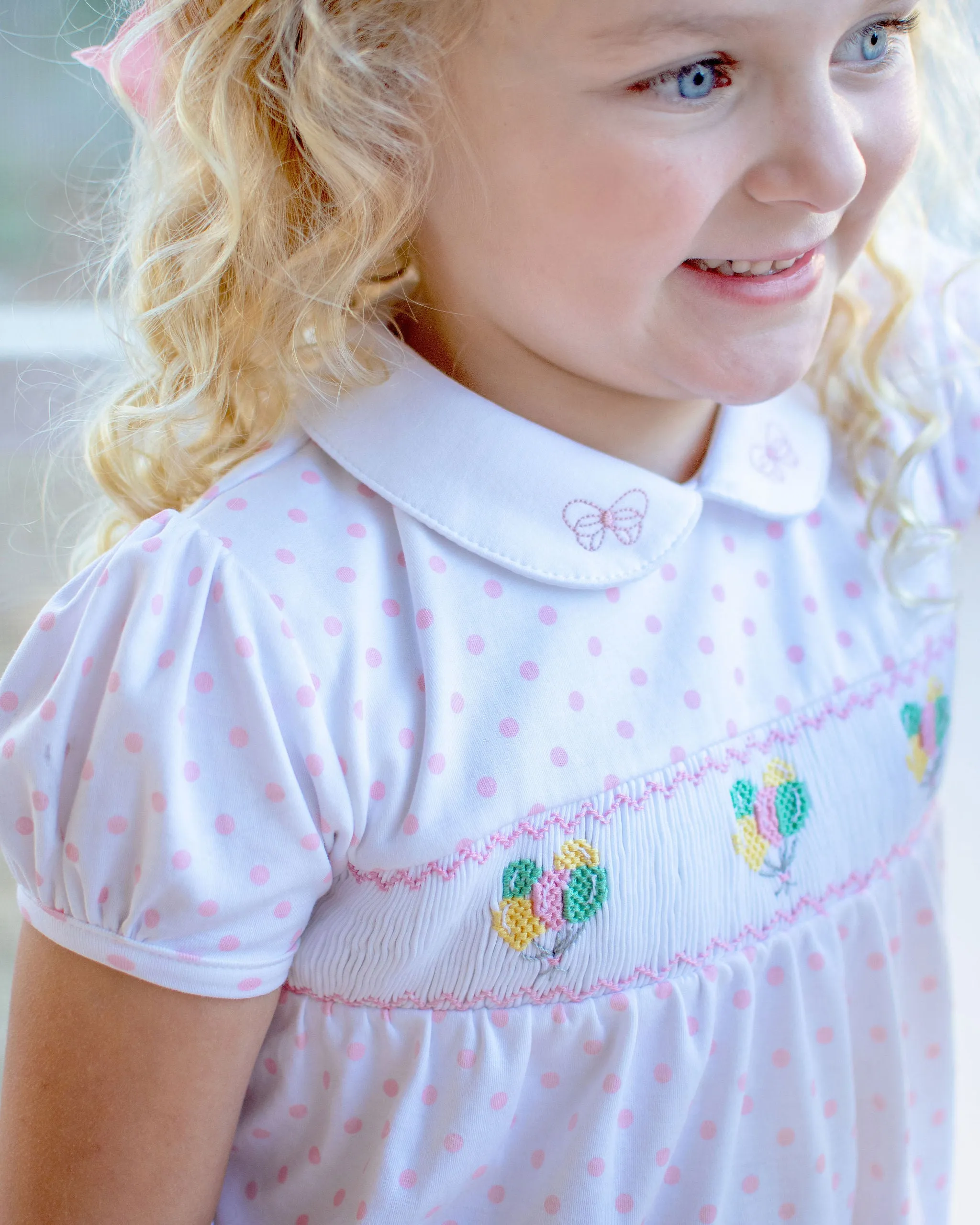 Girl's Smocked "Birthday" Dress