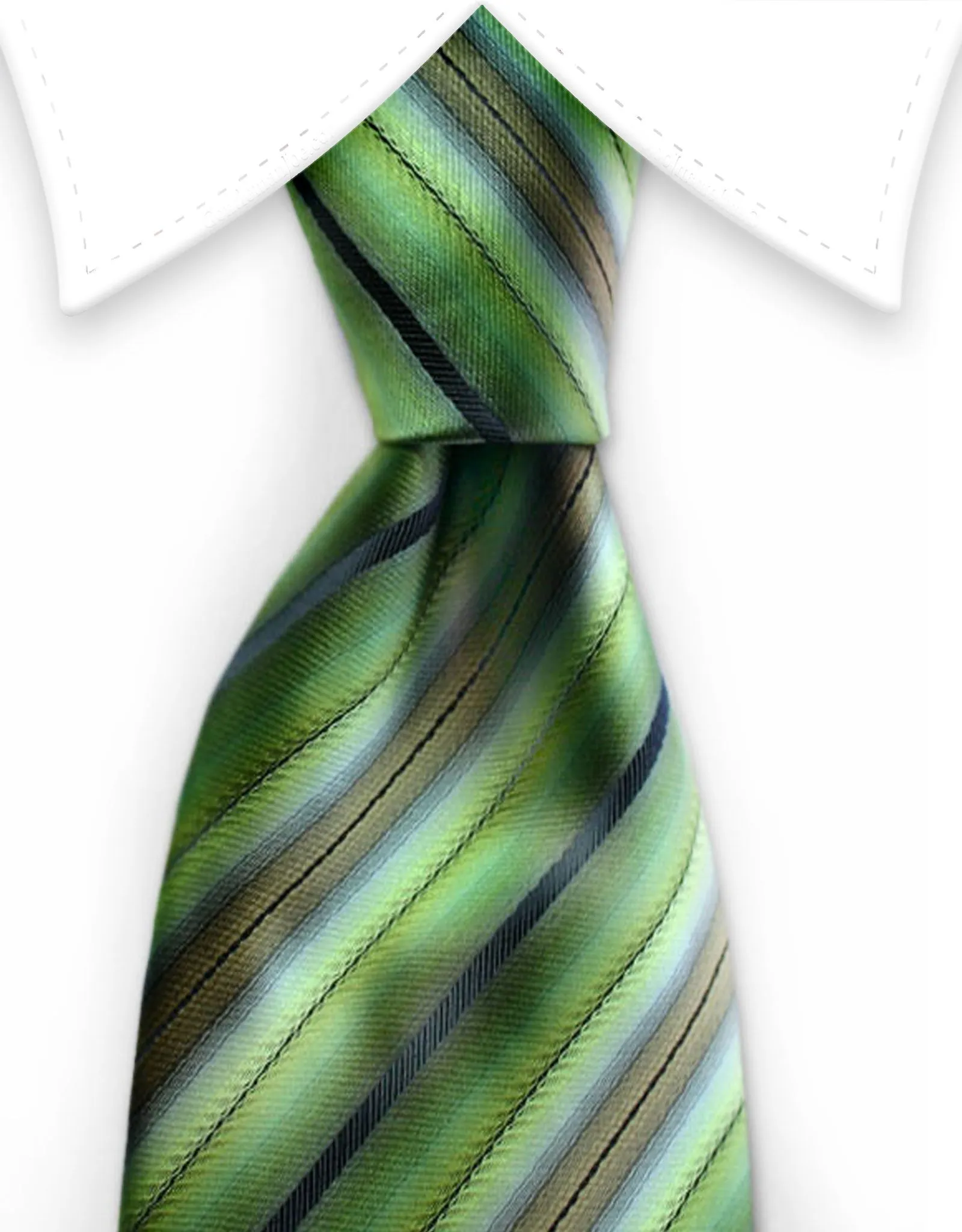 Green Striped Tie