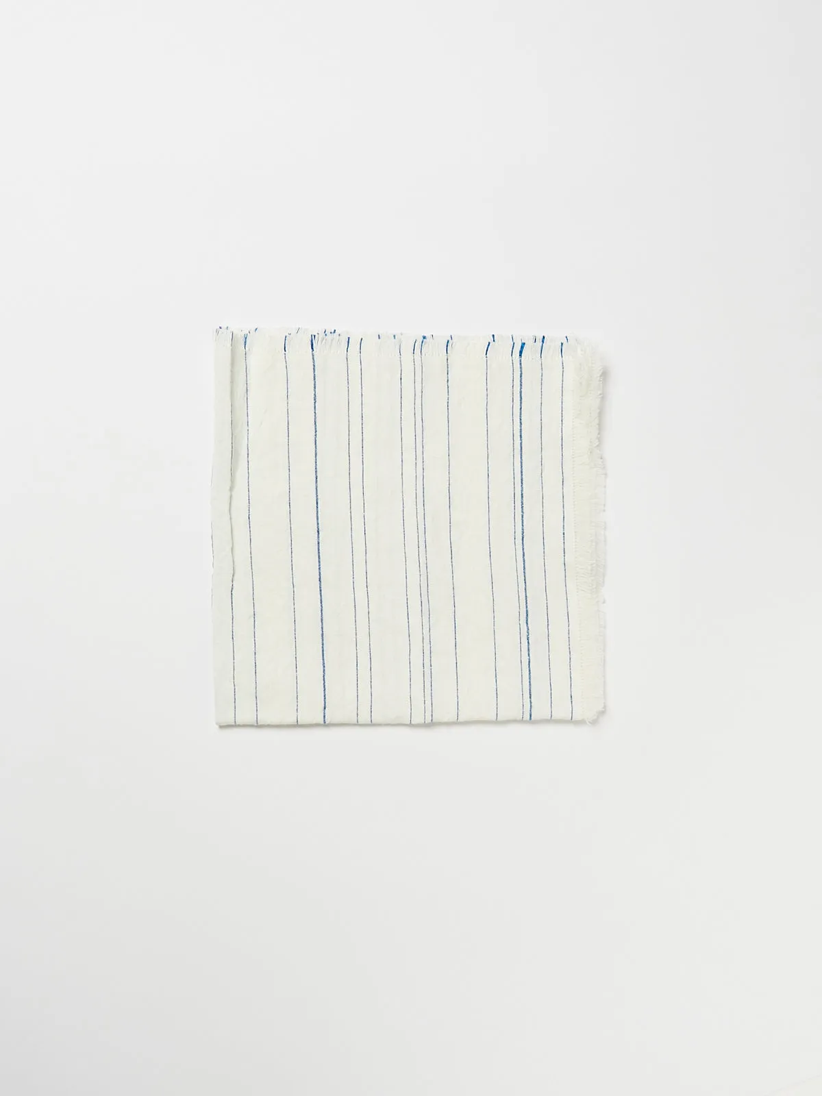 Greta Napkin in White/Cobalt Blue