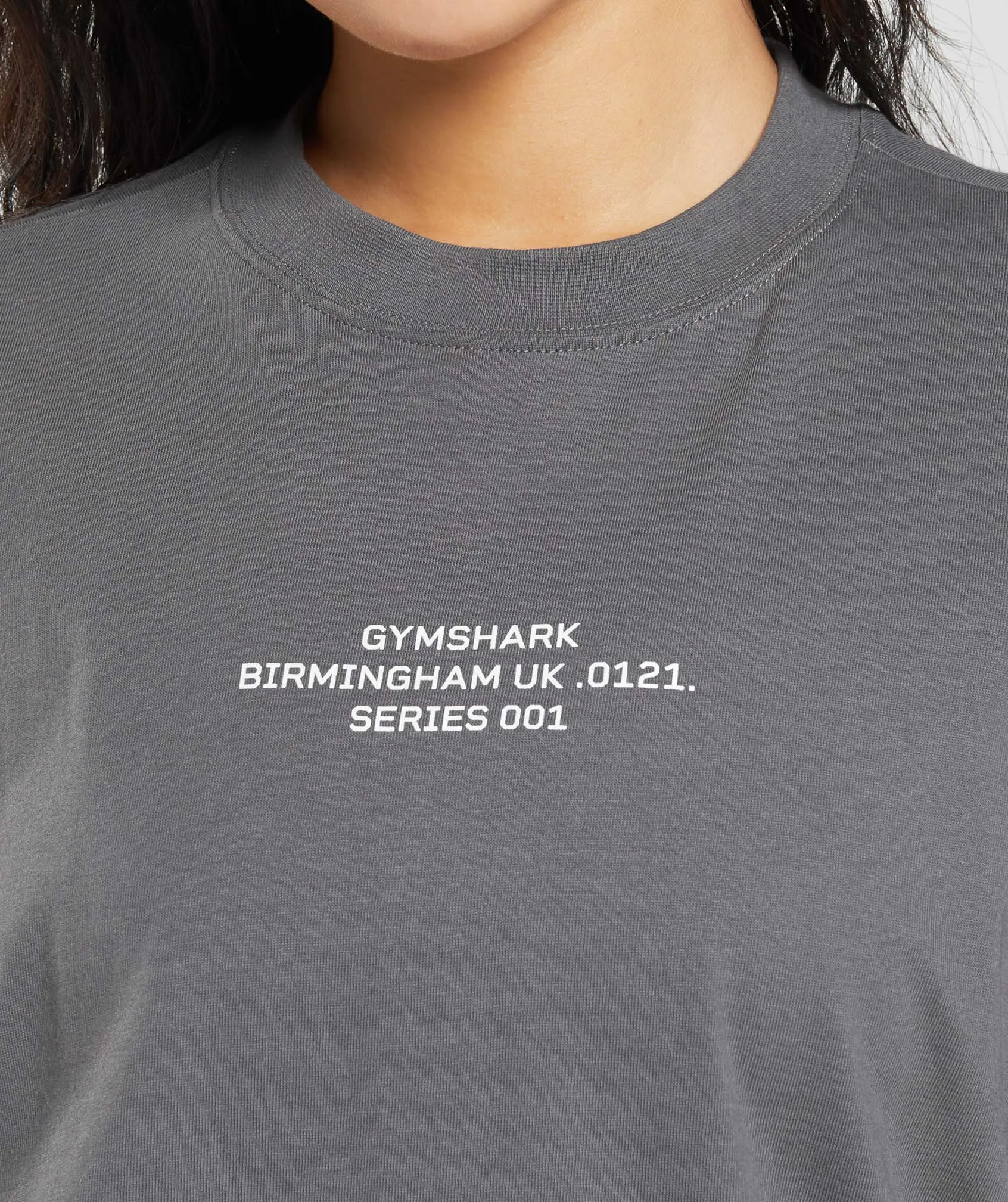 Gymshark Activated Graphic Oversized T-Shirt - Silhouette Grey