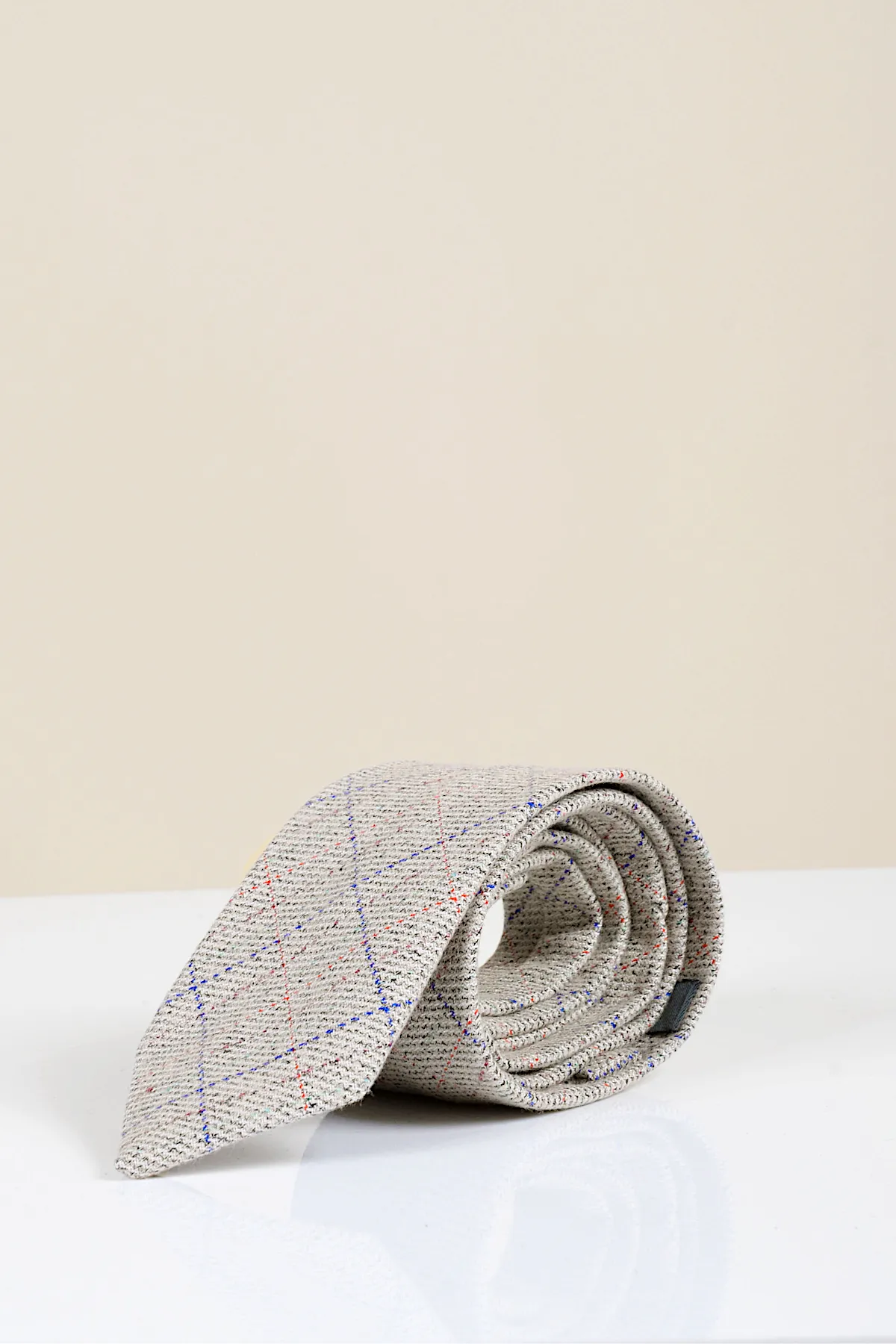 Harding - Cream Tweed Check Tie