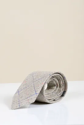 Harding - Cream Tweed Check Tie