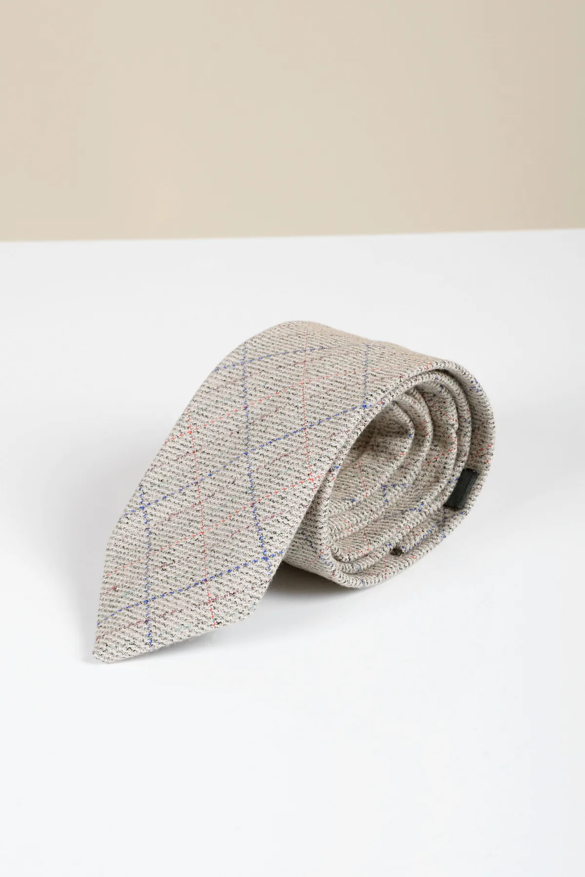 Harding - Cream Tweed Check Tie
