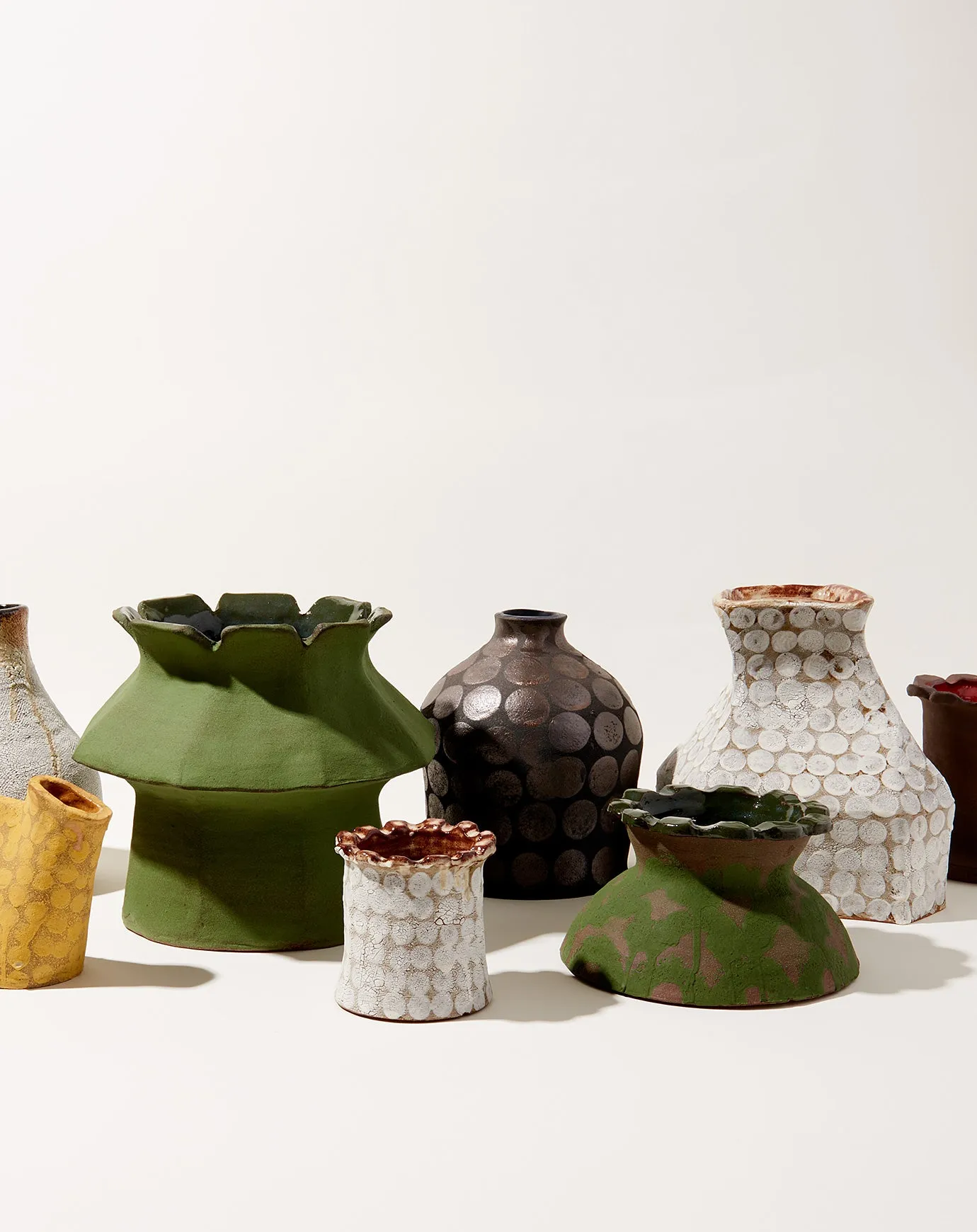 High Neck Dotted Vase
