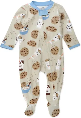 HonestBaby Sleep & Play Footed One-Piece Pajama Sleeper 100% Organic Cotton, Baby Boys