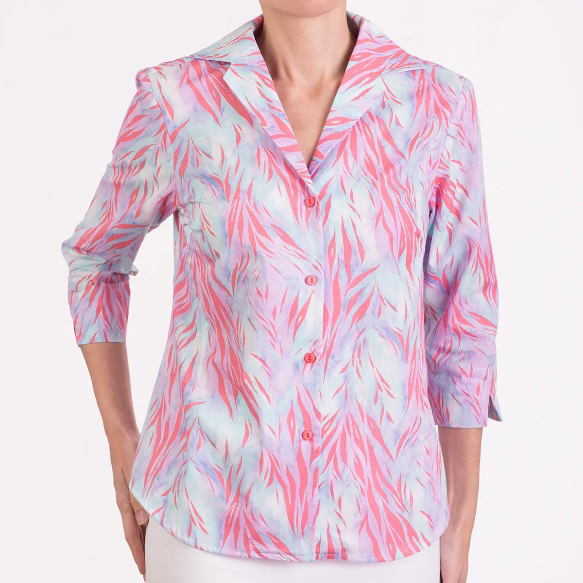 Jane Shirt in Wispy Tiger Coral