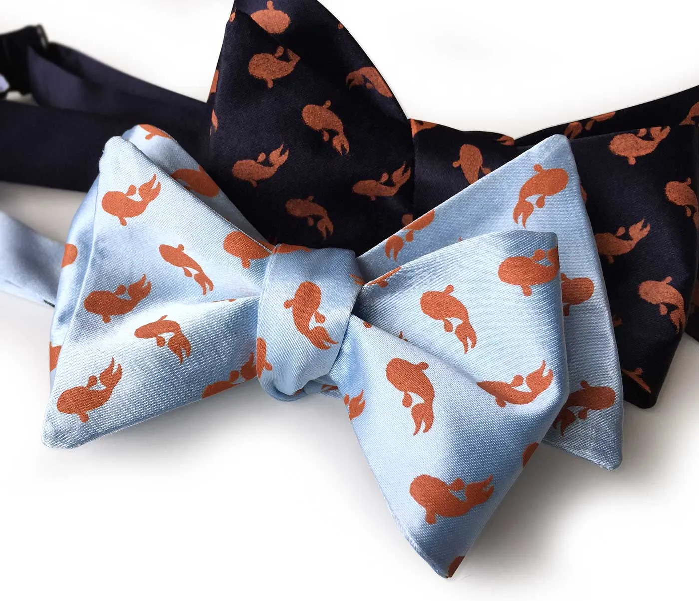 Koi Bow Tie, Tiny Goldfish Print Tie