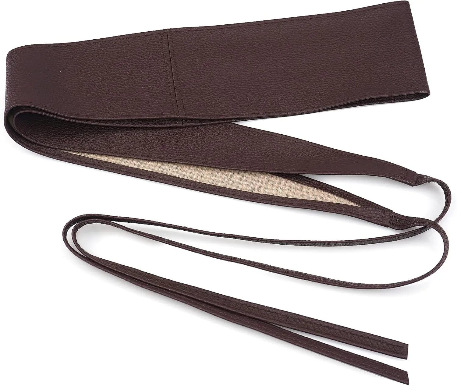 Lace-up Waist Belt Faux Leather Corset Belt Tie Wrap Bowknot Waistband for Women
