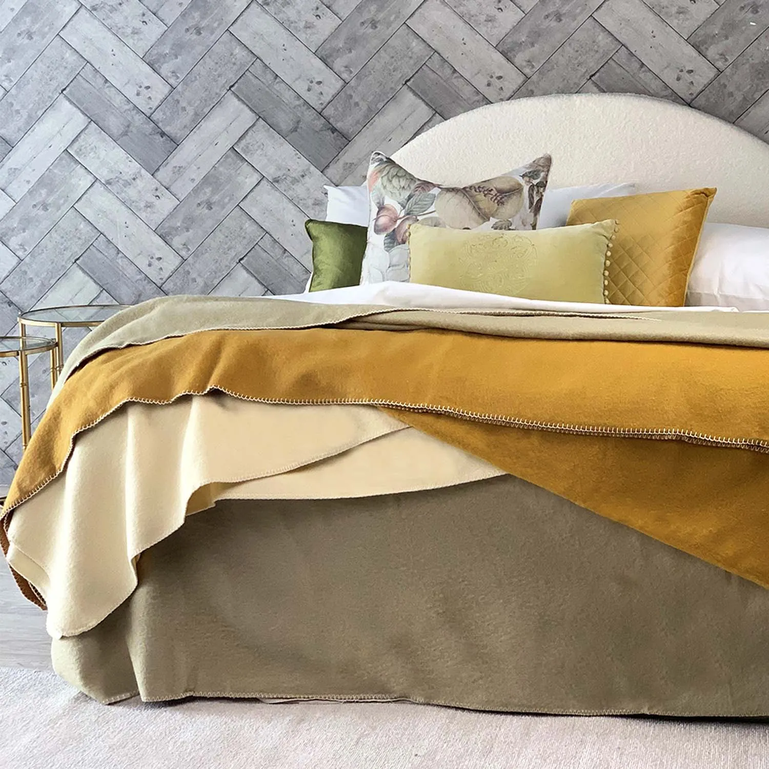 Larosa Wool Blankets Moss