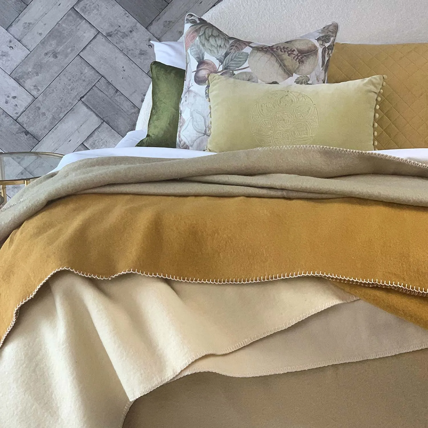 Larosa Wool Blankets Moss
