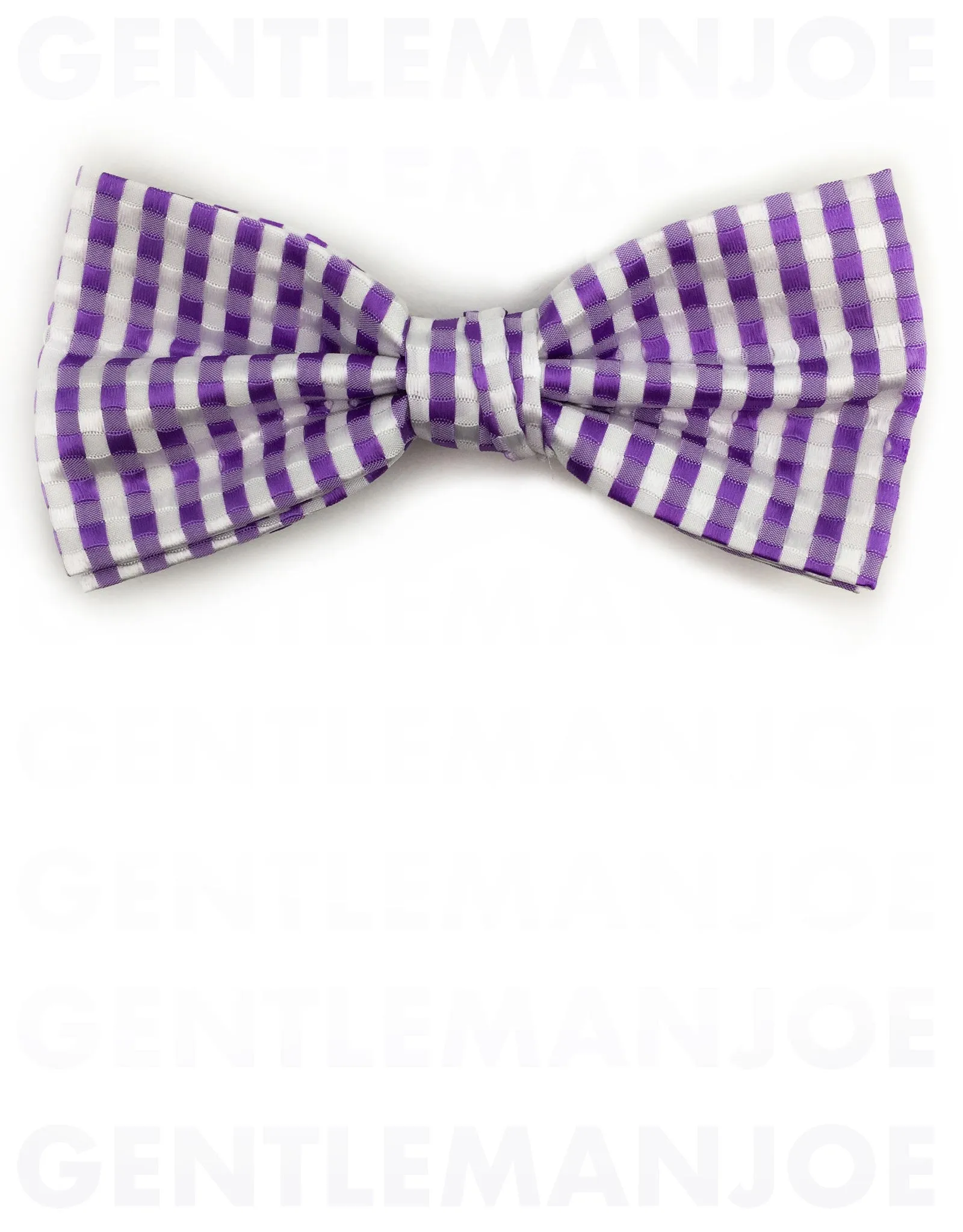 Lavender and White Gingham Bow Tie
